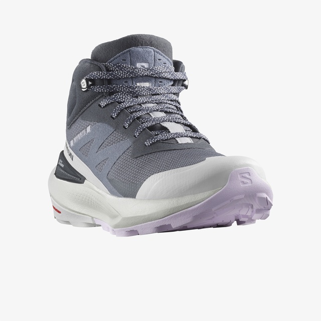 Salomon India Ink Glacier Gray Orchid Petal Salomon Elixir Activ Mid Gore-Tex Kadın Gri Bot