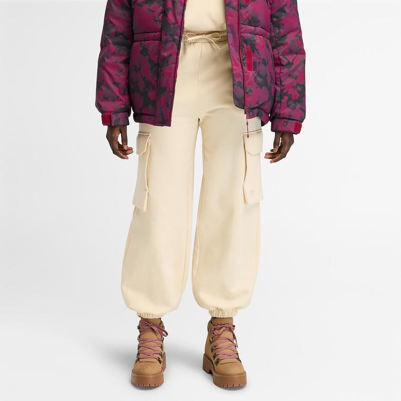 Timberland Exeter River Brushed Back Cargo Jogger P Kadın Krem Pantolon