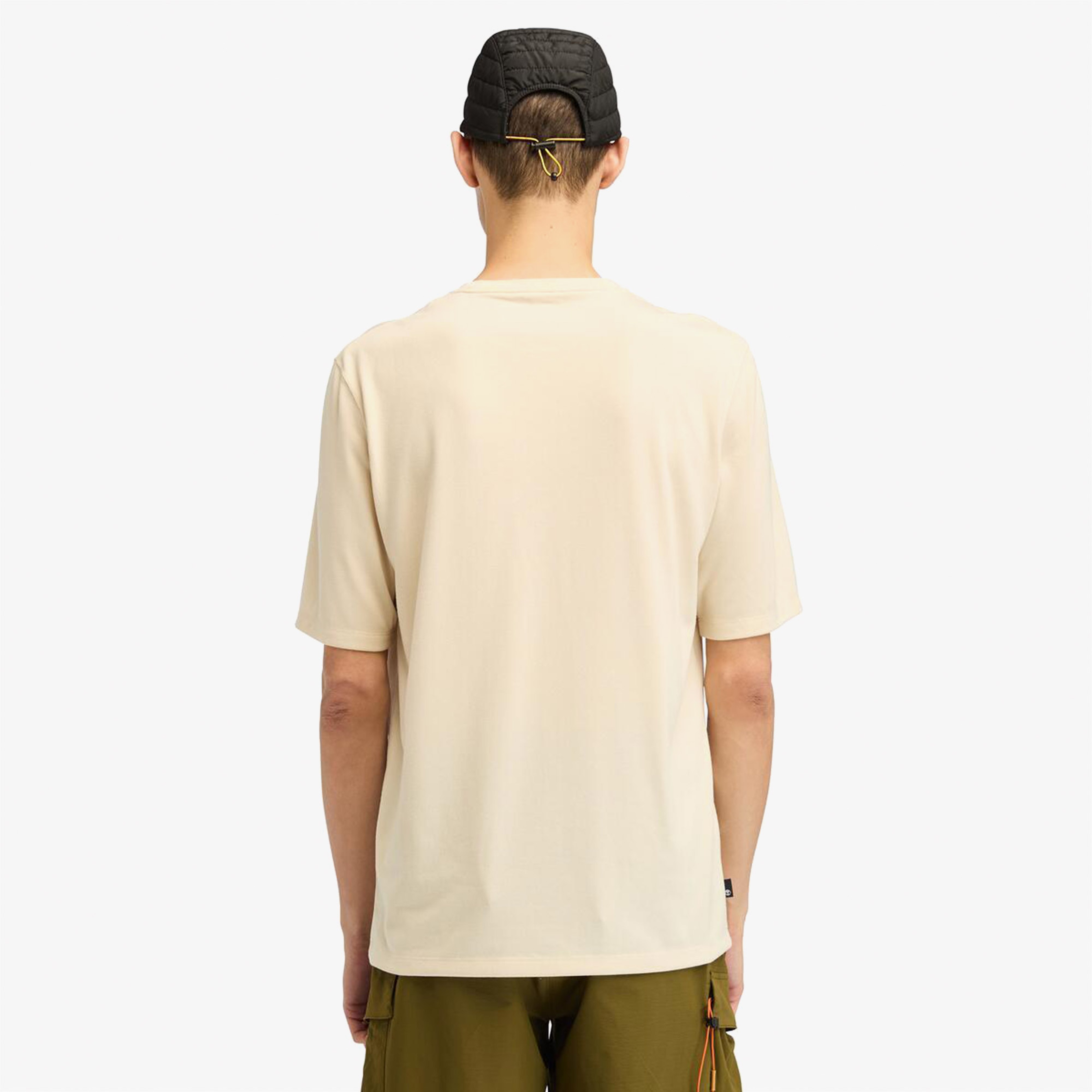 Timberland Uv-Protection Logo Short Sleeve Erkek Krem T-Shirt
