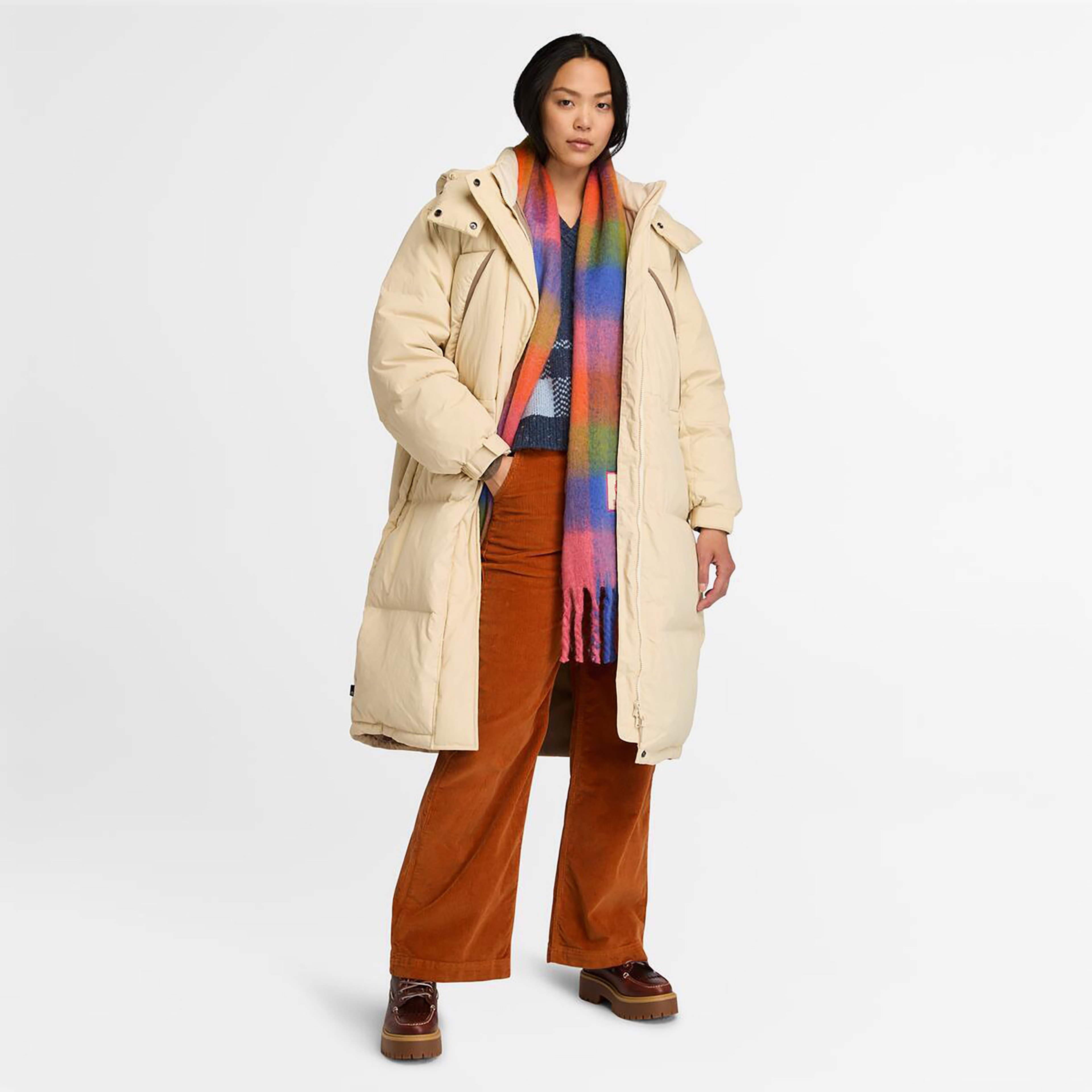 Timberland Corduroy Wide Leg Kadın Kahverengi Pantolon