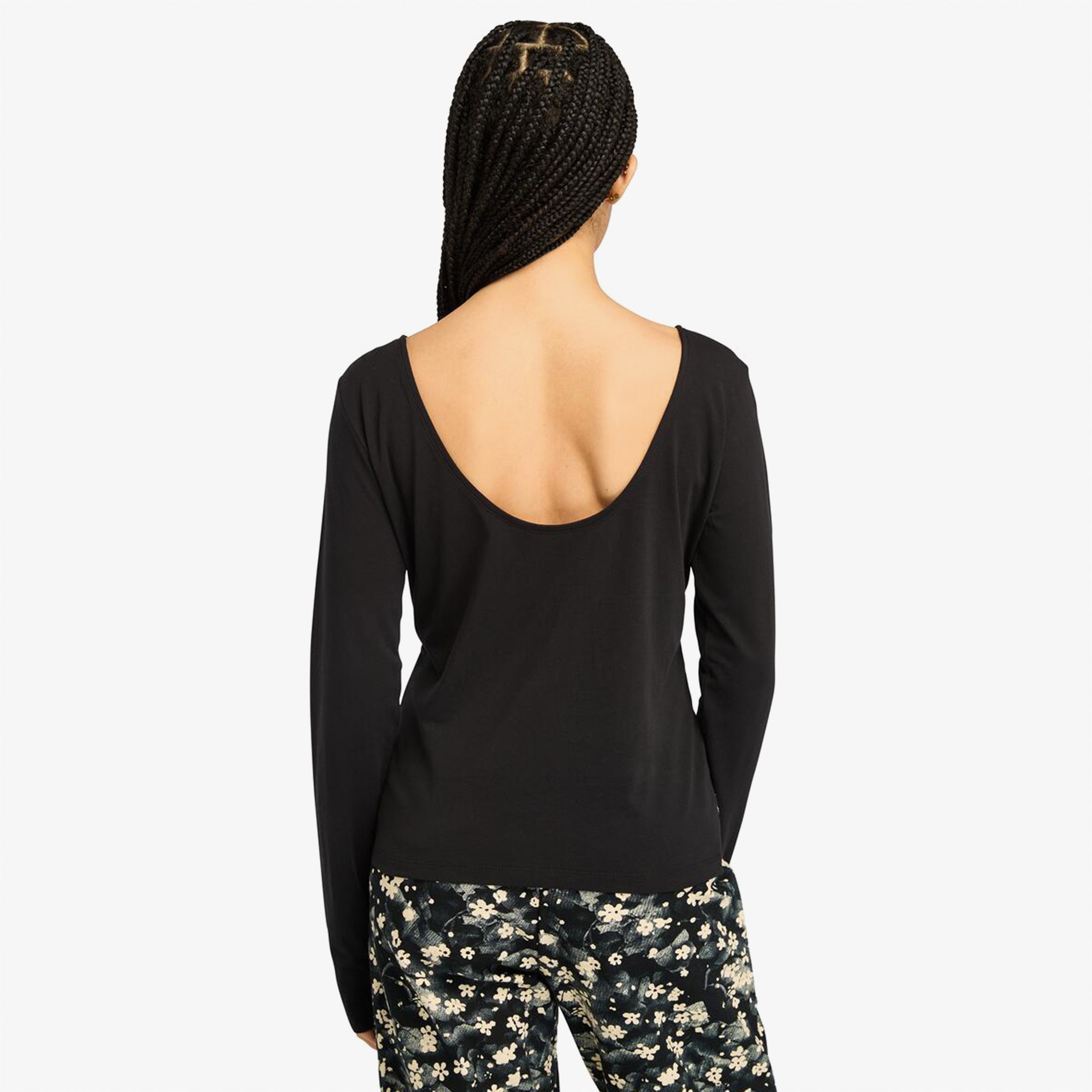 Timberland Long-Sleeve Slim Fit Kadın Siyah T-Shirt