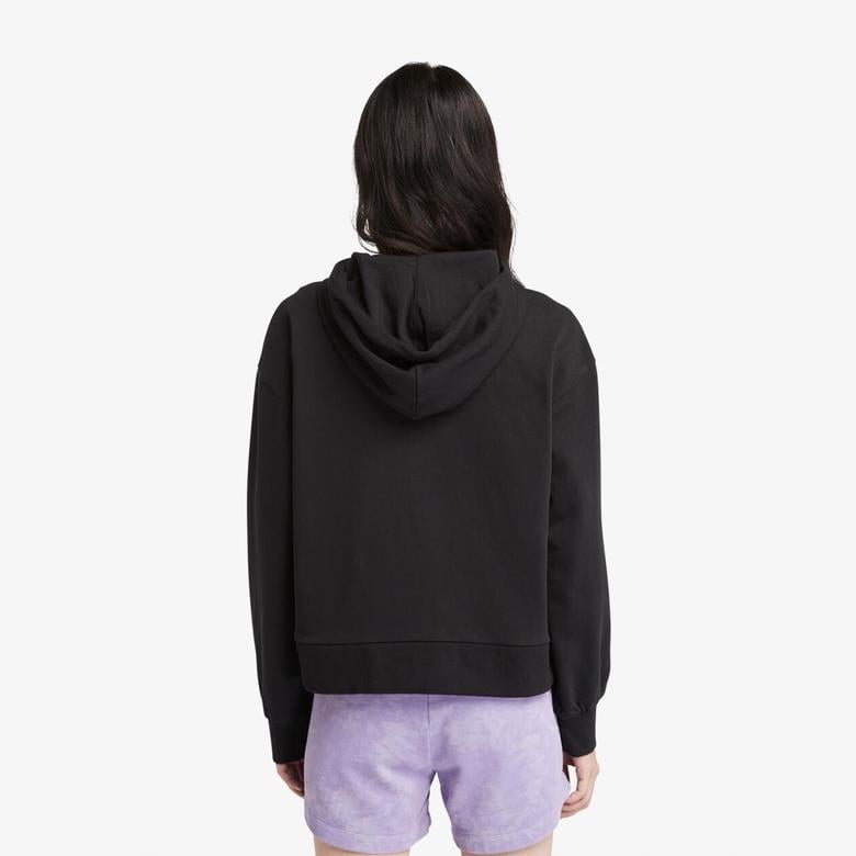 Timberland Aop Polar 1/4 Fleece Kadın Siyah Hoodie