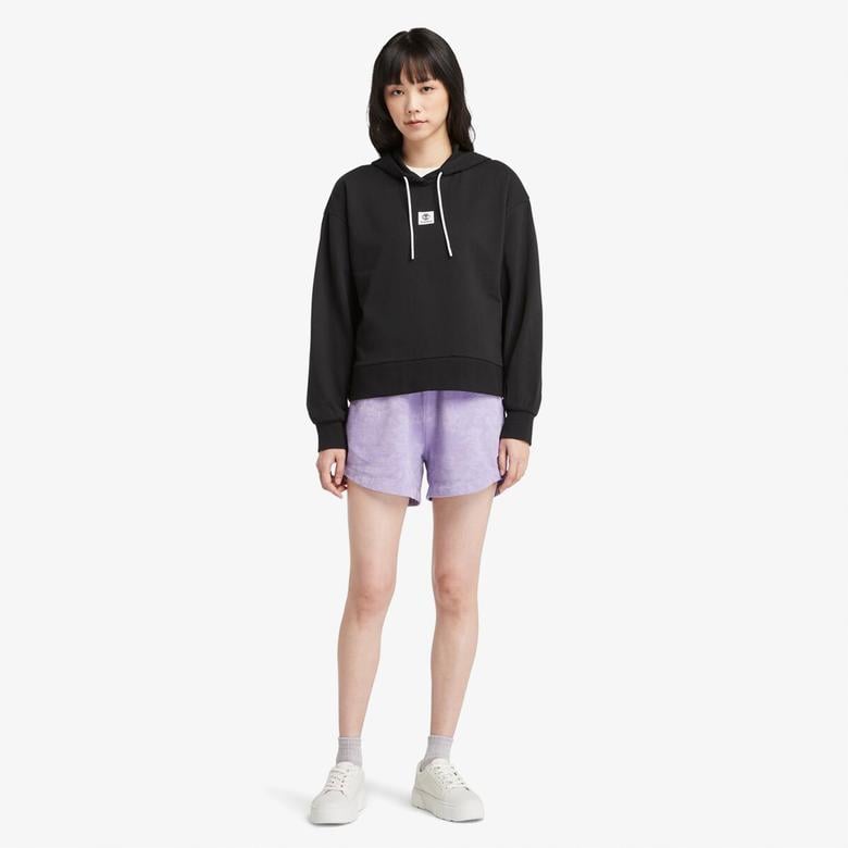 Timberland Aop Polar 1/4 Fleece Kadın Siyah Hoodie