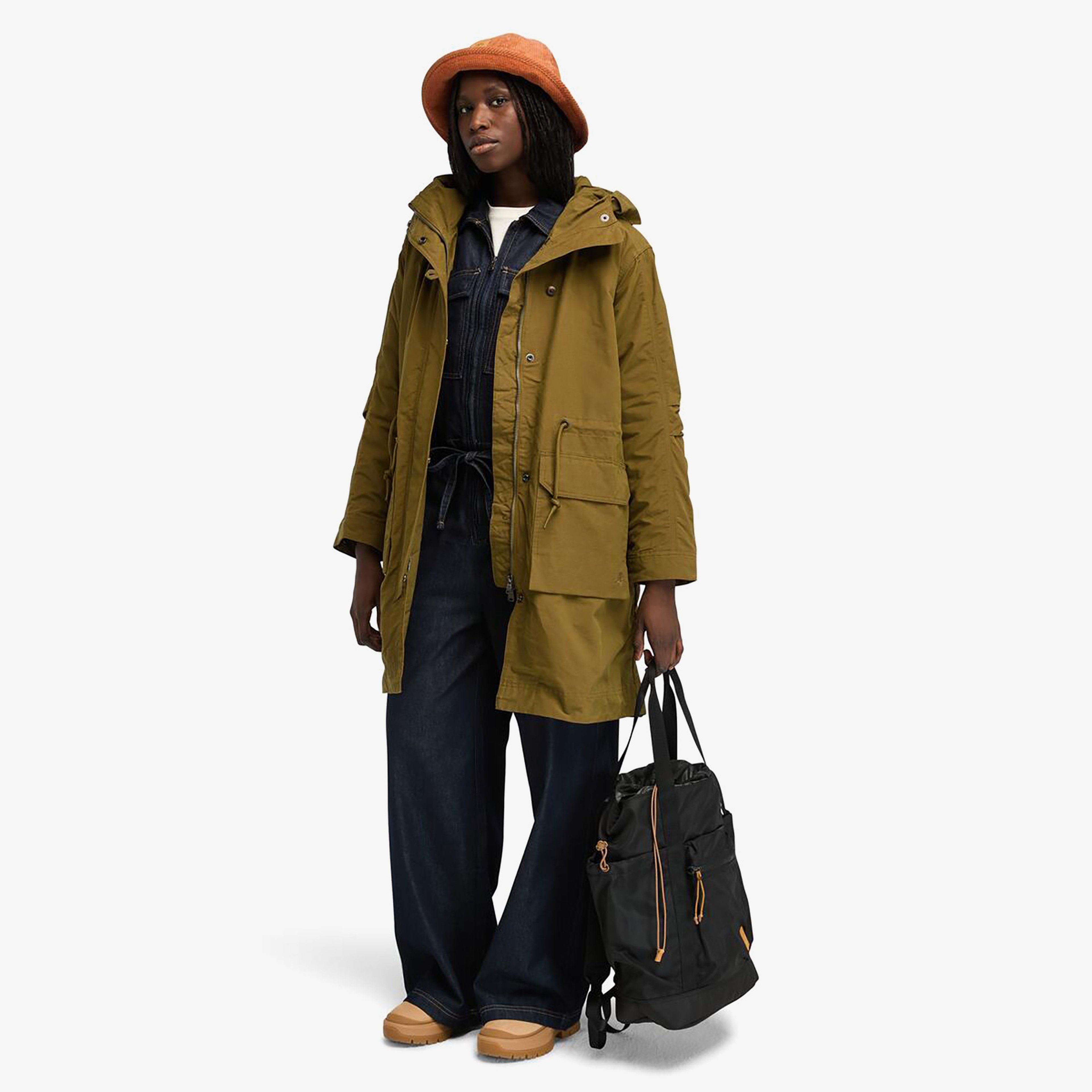 Timberland Denim Refibra Boiler Suit Kadın Mavi Etek