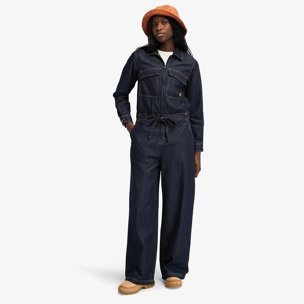 Timberland Denim Refibra Boiler Suit Kadın Mavi Etek