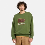 Timberland New Box Fit Badge Crew Neck Erkek Siyah Hoodie