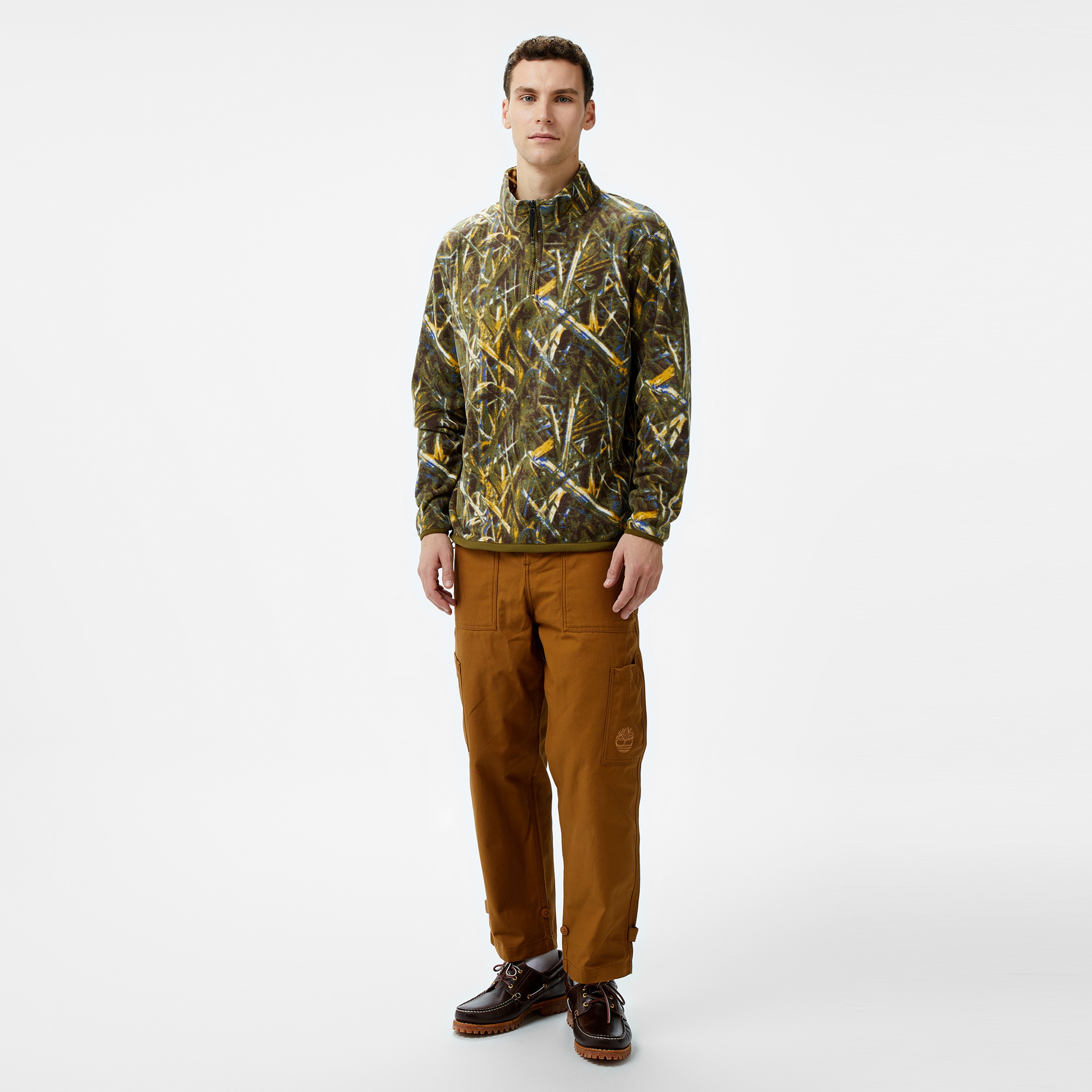 Timberland Aop Polar 1/4 Fleece Erkek Haki Ceket