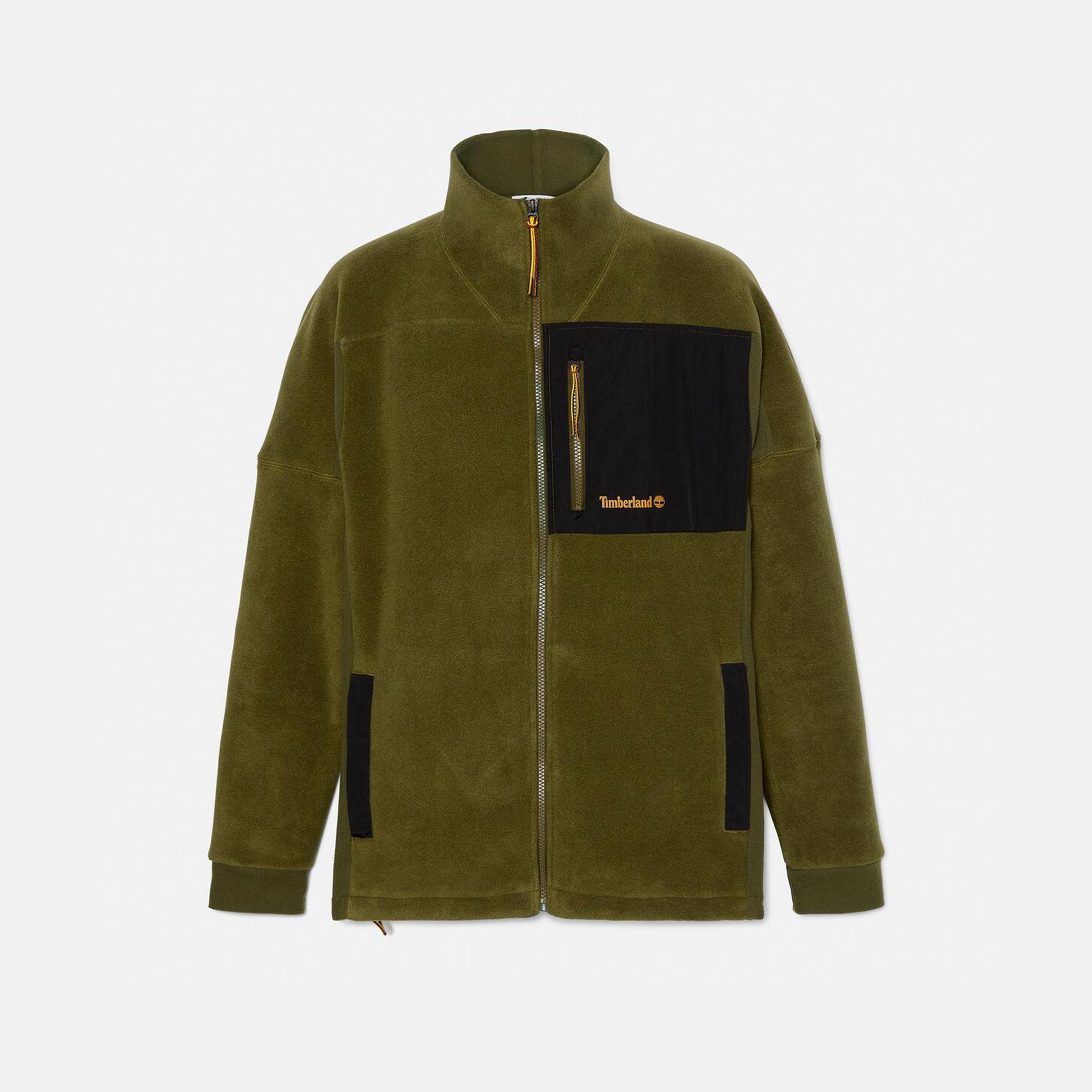 Timberland Polartec Mix Media Full Zip Fleece Erkek Yeşil Ceket