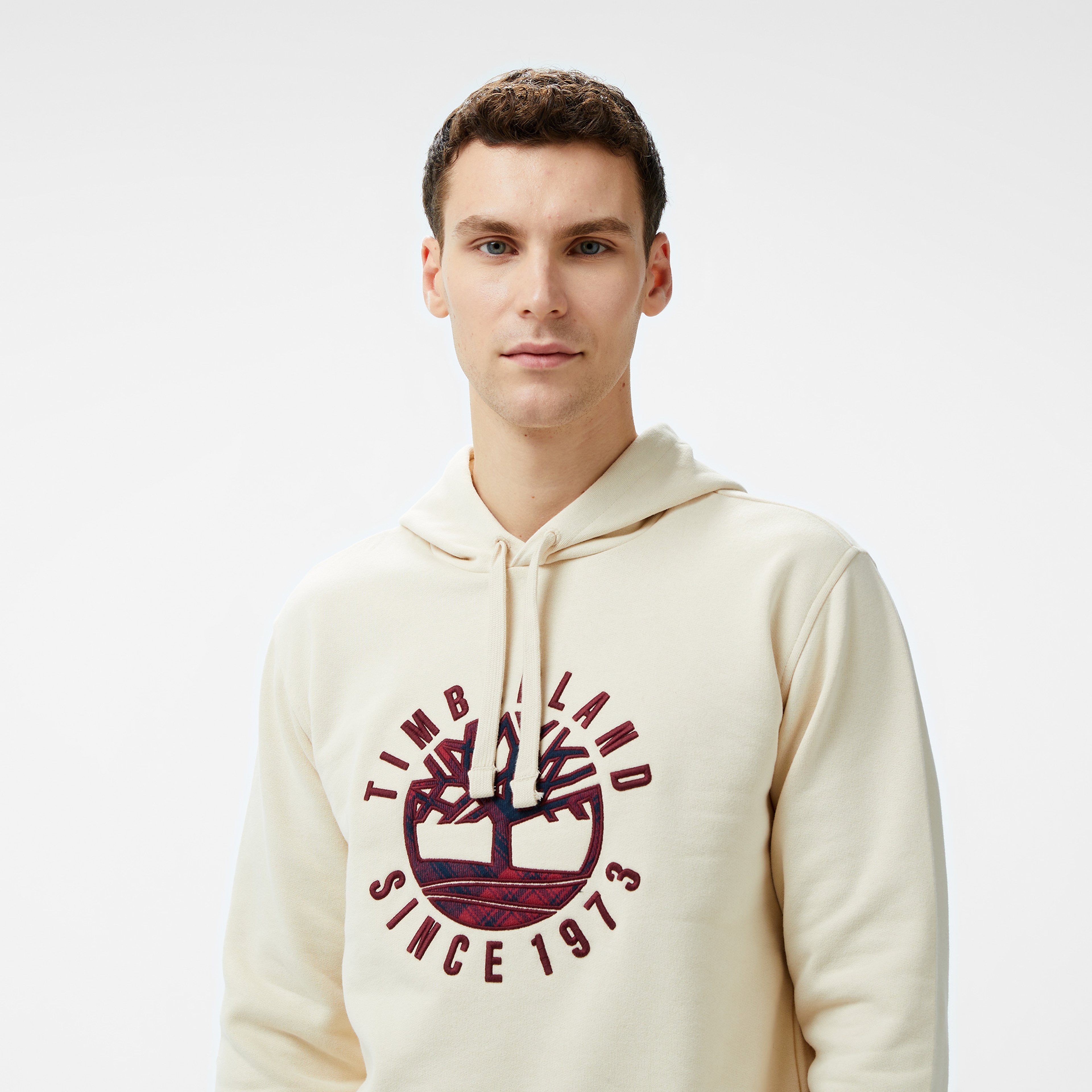 Timberland Holiday Graphic Erkek Krem Hoodie