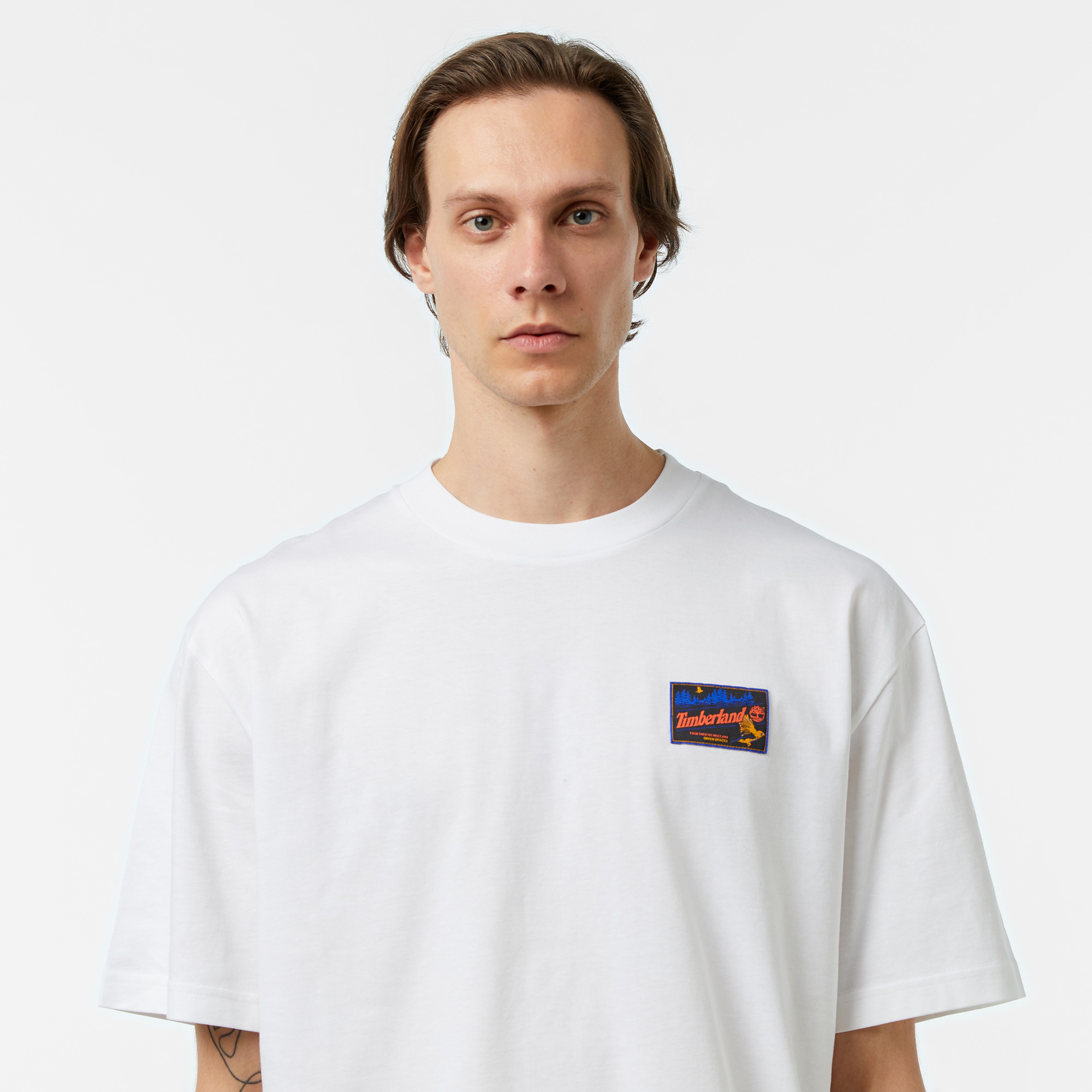 Timberland Ss Graphic Erkek Beyaz T-Shirt