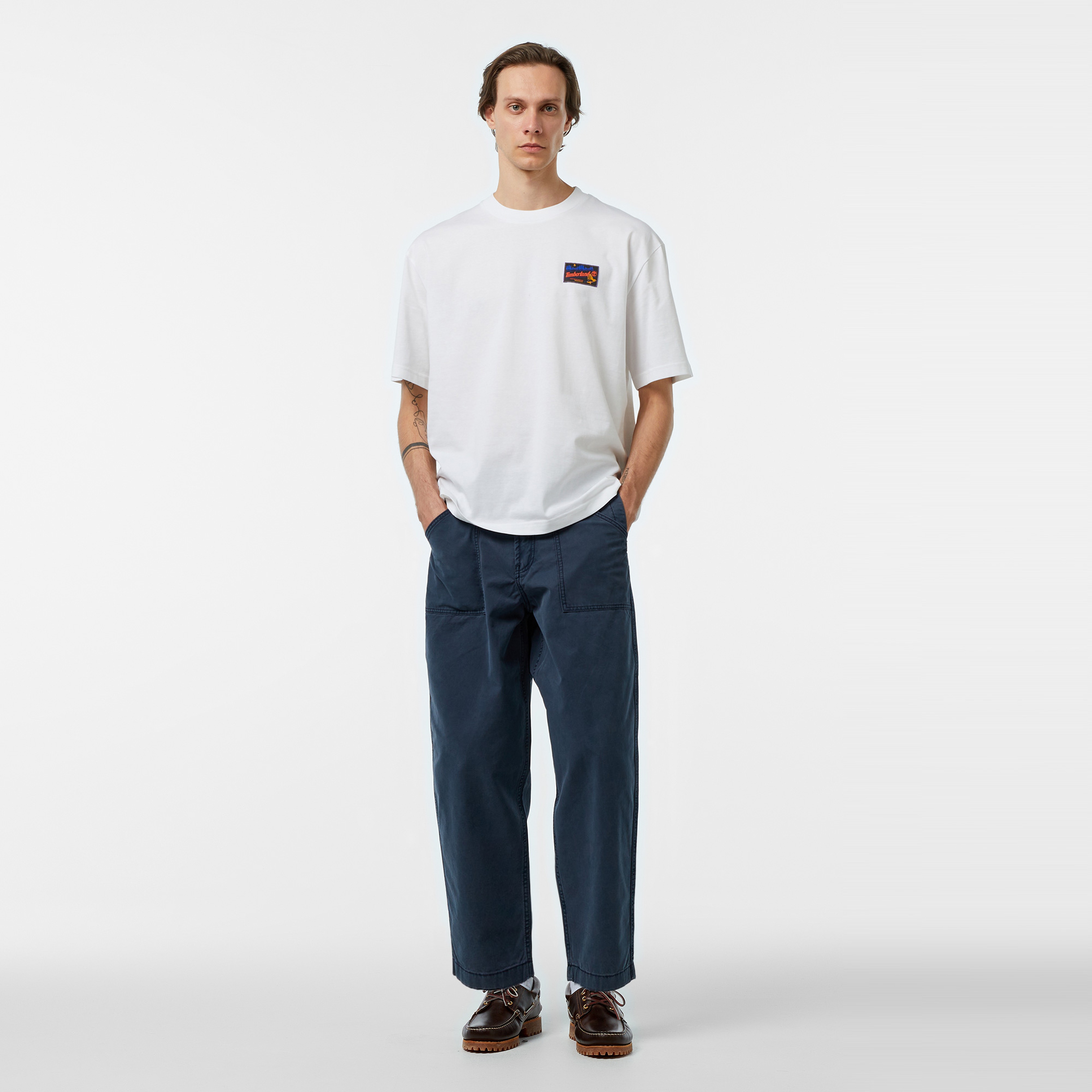 Timberland Ss Graphic Erkek Beyaz T-Shirt