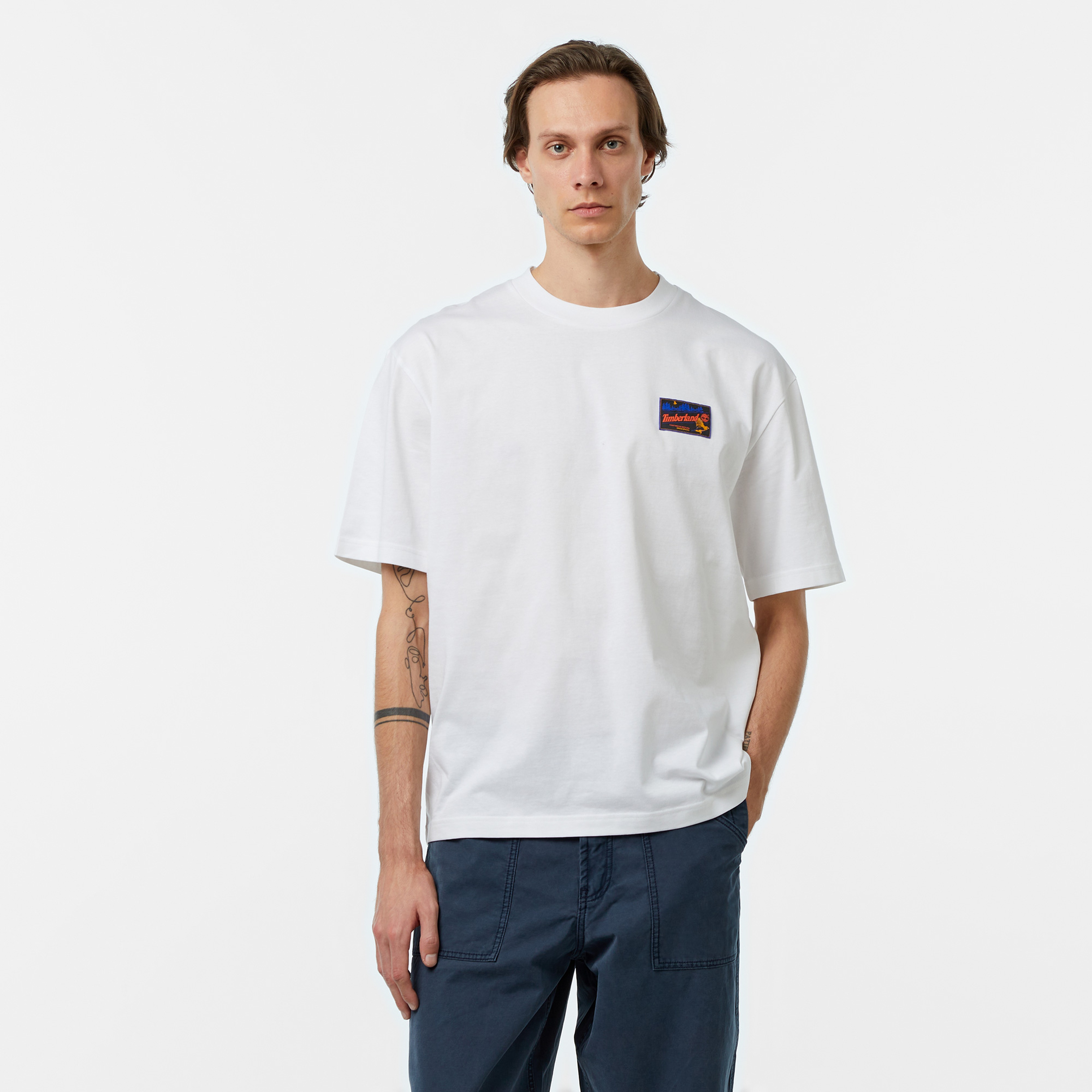 Timberland Ss Graphic Erkek Beyaz T-Shirt