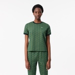 Lacoste Classic Kadın Yeşil T-Shirt