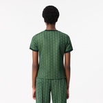 Lacoste Classic Kadın Yeşil T-Shirt