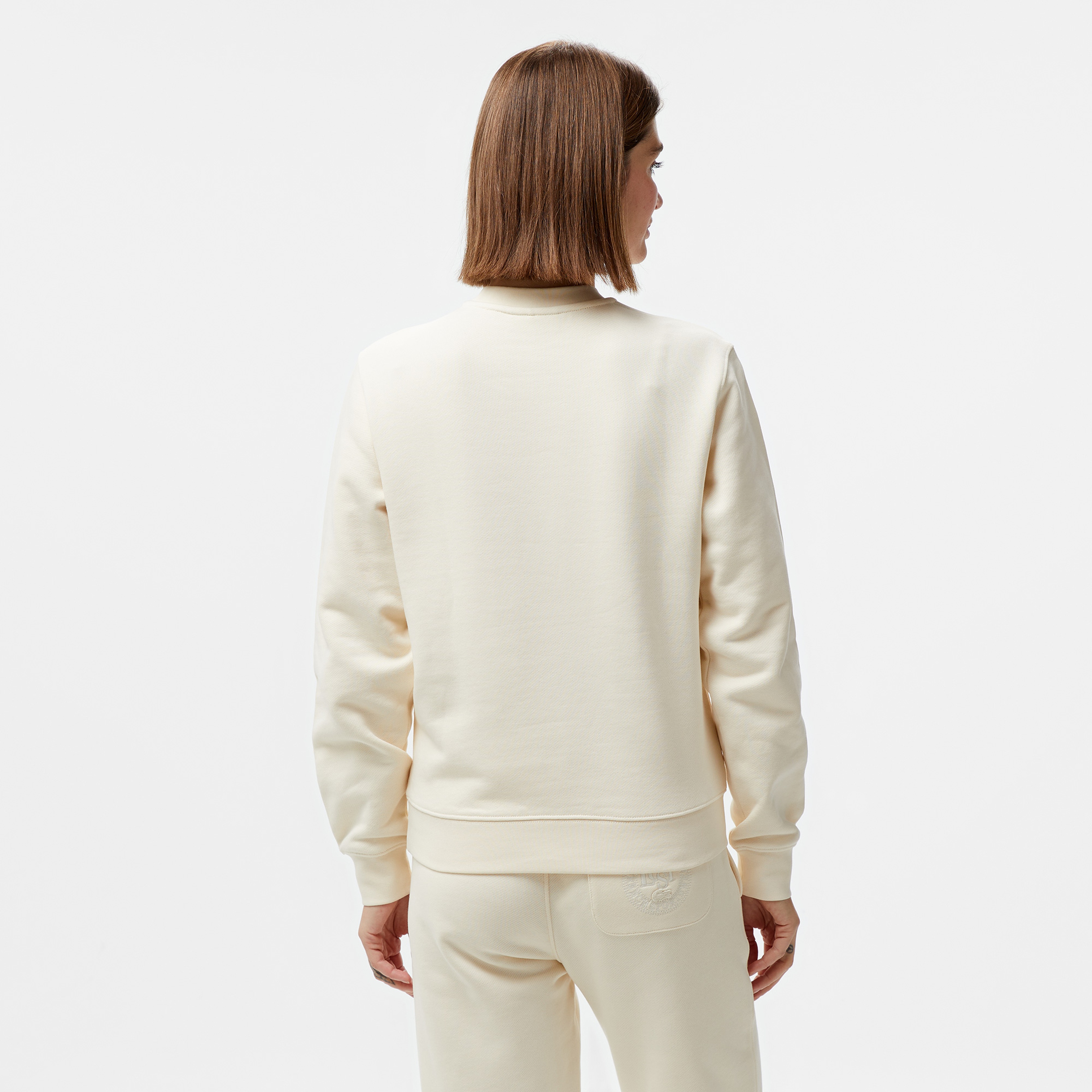 Kadın Relaxed Fit Bisiklet Yaka Bej Sweatshirt