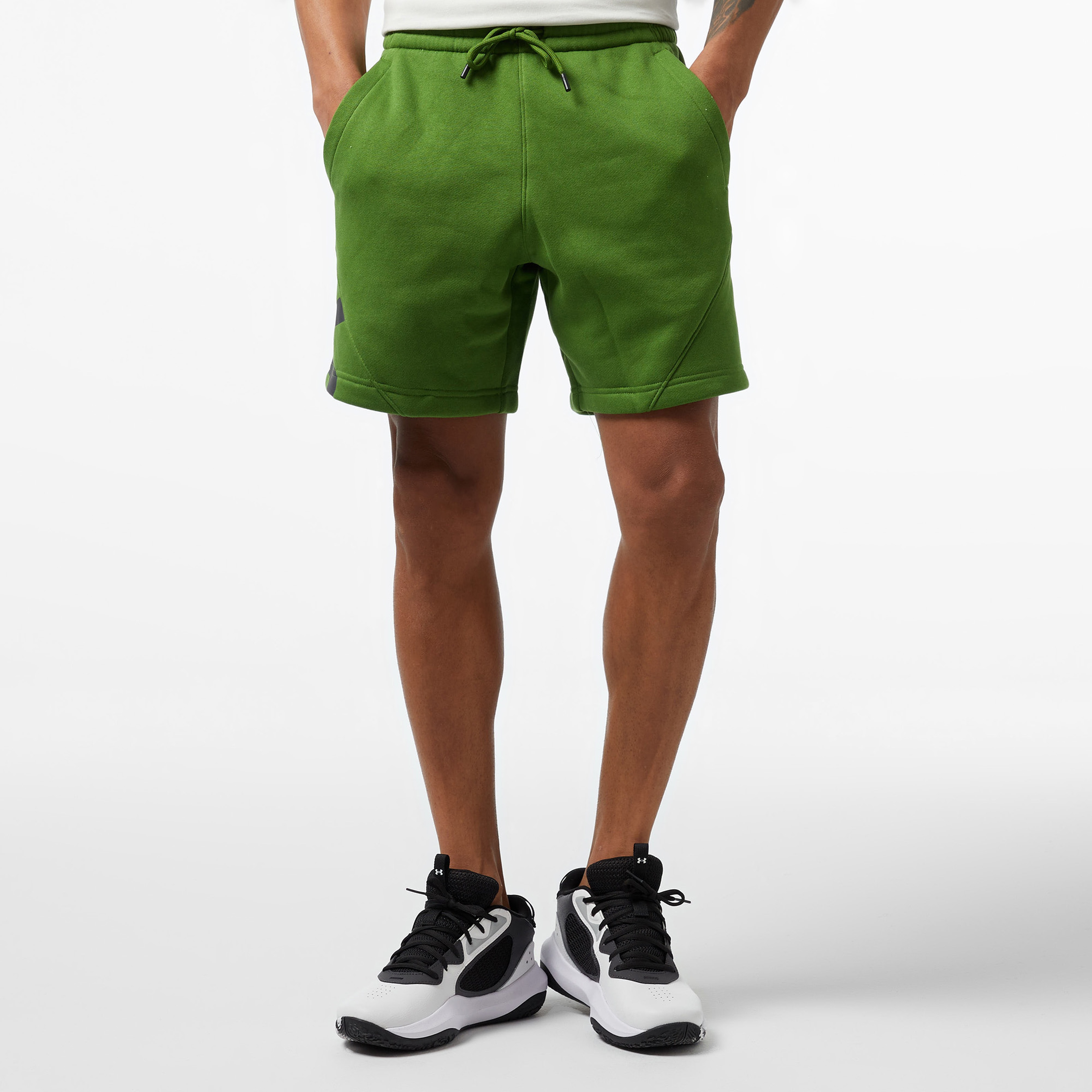 Under Armour Curry Splash Fleece Erkek Yeşil Şort