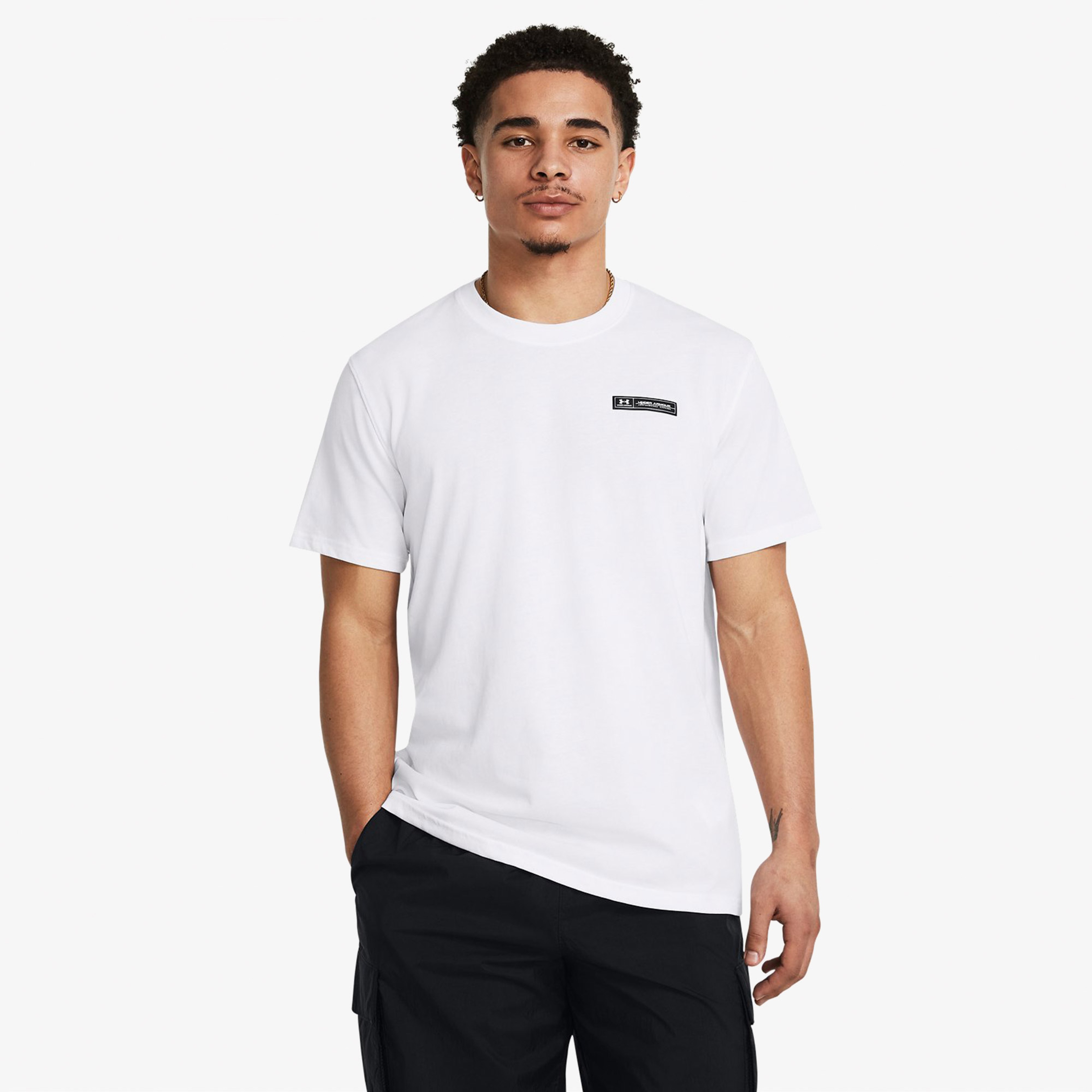 Under Armour Hw Armour Label Ss Erkek Beyaz T-Shirt