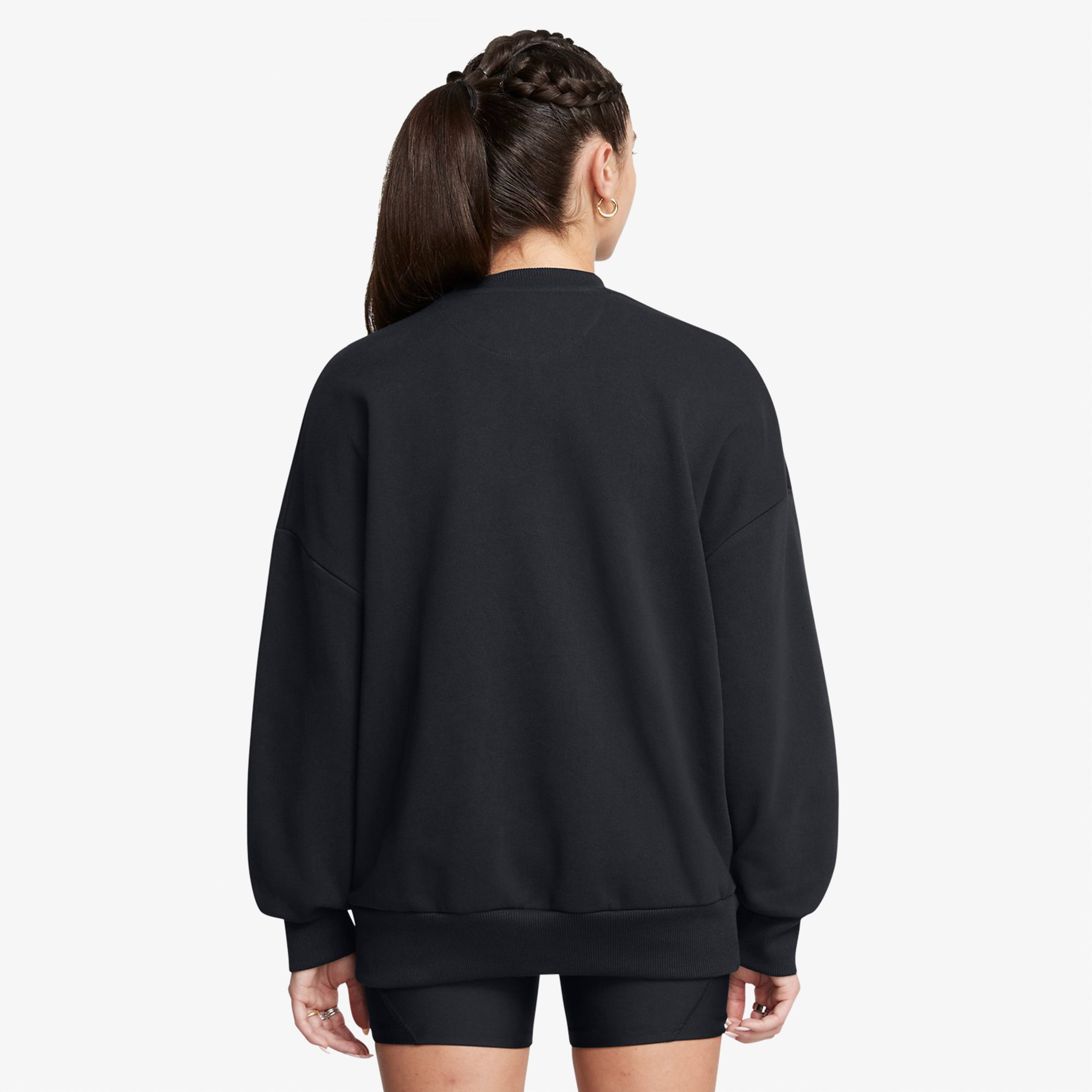 Under Armour icon Hwt Terry Os Crew Kadın Siyah Sweatshirt