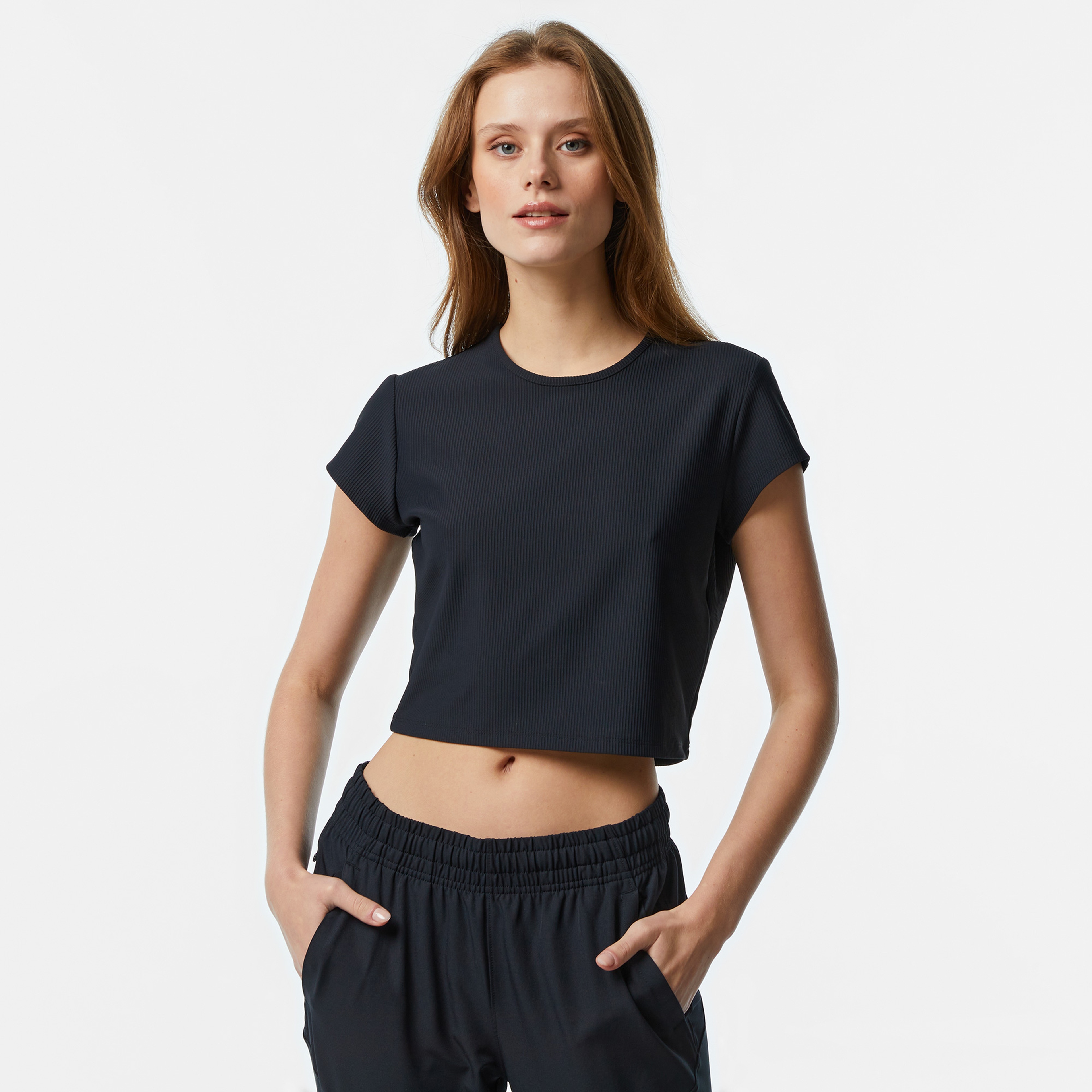 Under Armour Meridian Rib Baby  Kadın Siyah T-Shirt