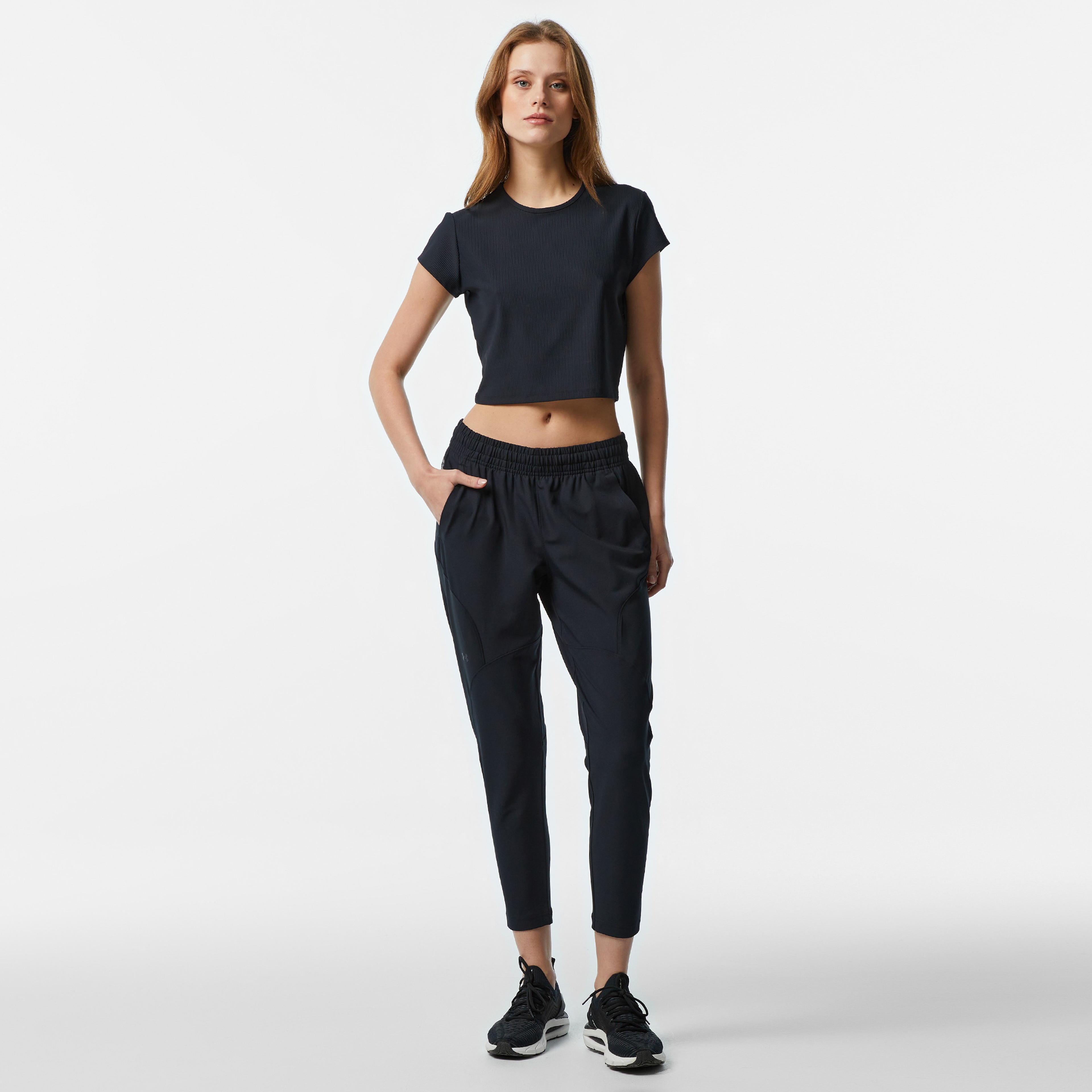 Under Armour Meridian Rib Baby  Kadın Siyah T-Shirt