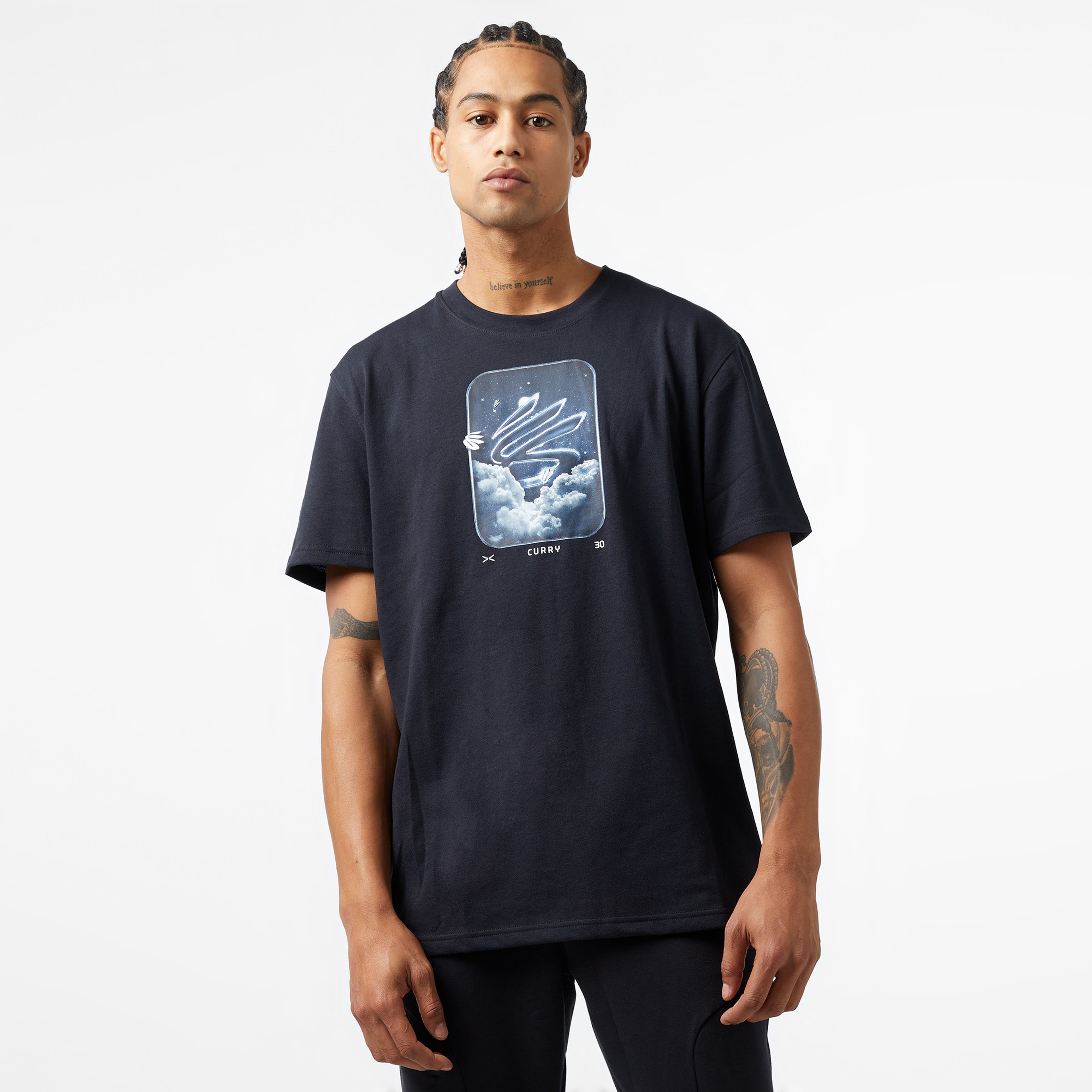 Under Armour Curry Hvyweight Trend  Erkek Siyah T-Shirt