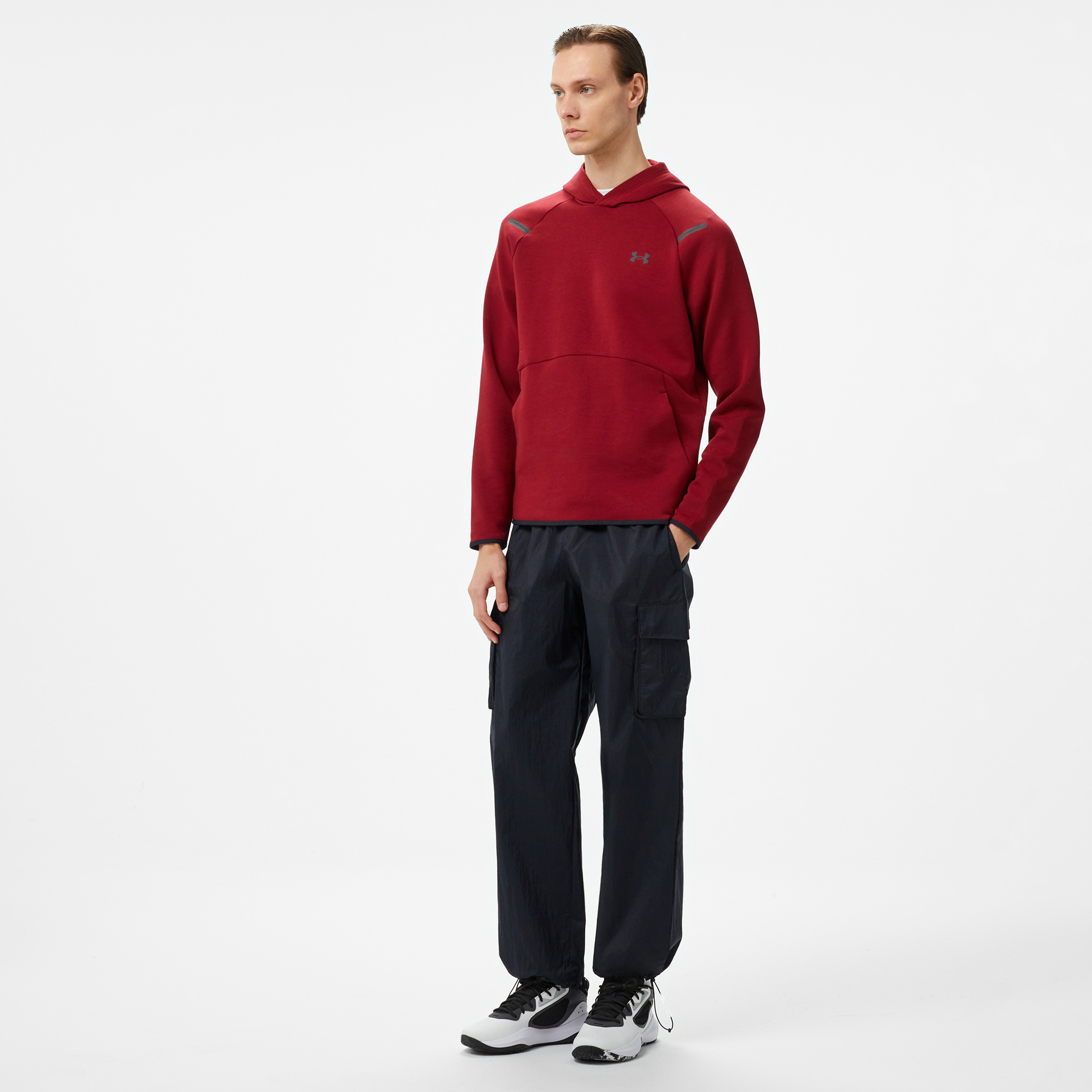 Under Armour Unstoppable Flc Hd Eu Erkek Bordo Sweatshirt