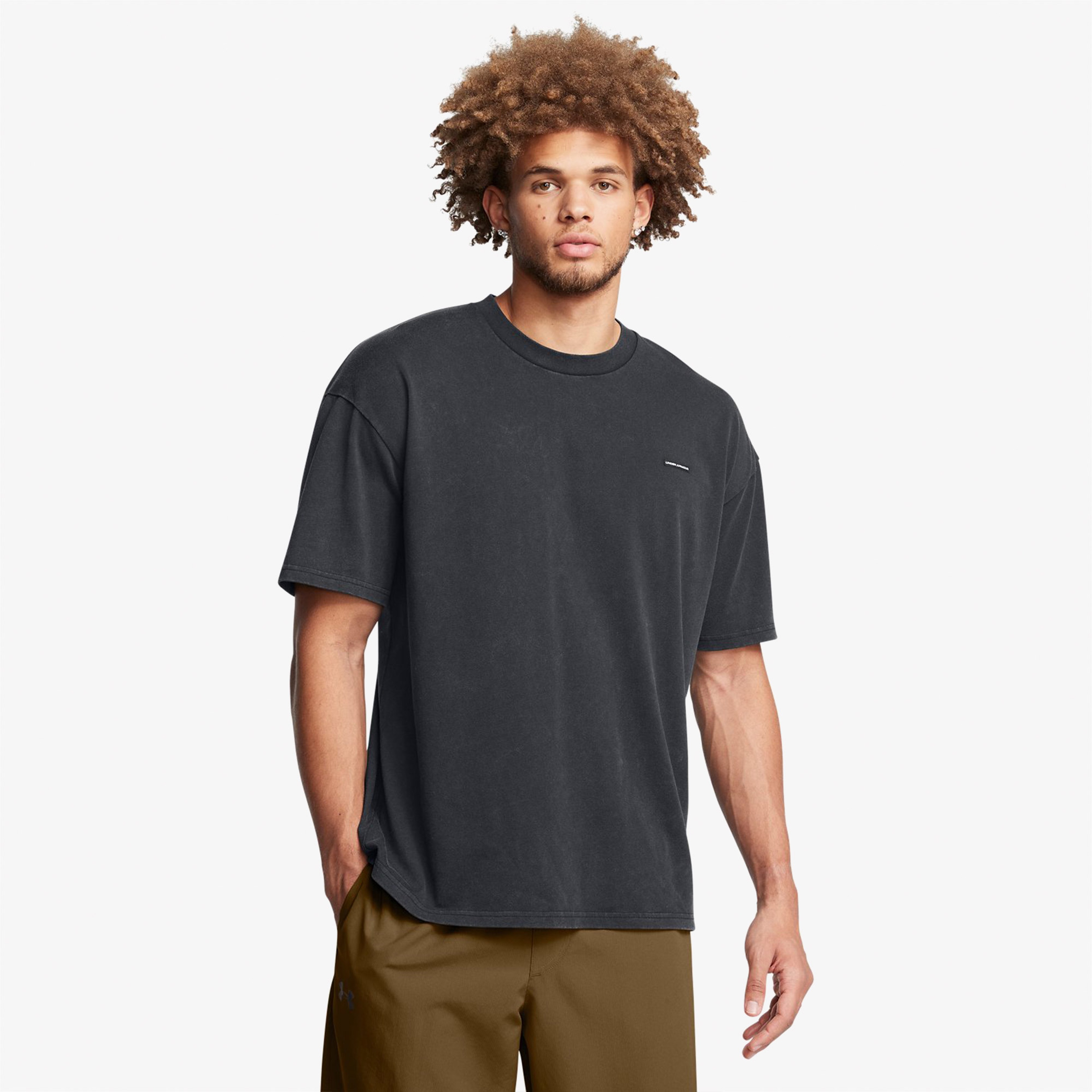 Under Armour Hw Os Logo Yıkamalı Erkek Siyah T-Shirt