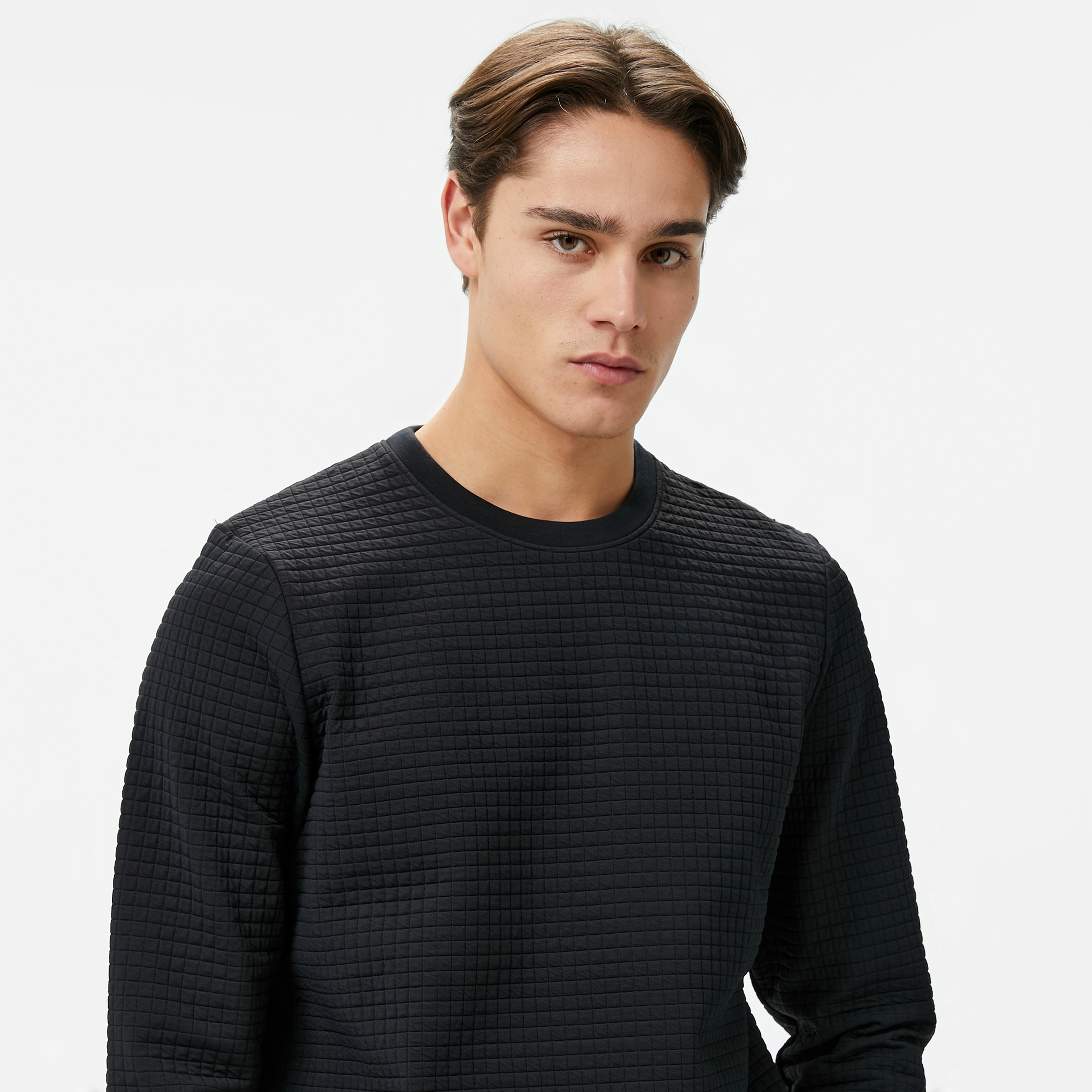 Under Armour Unstoppable Flc Grid Crew Erkek Siyah Sweatshirt