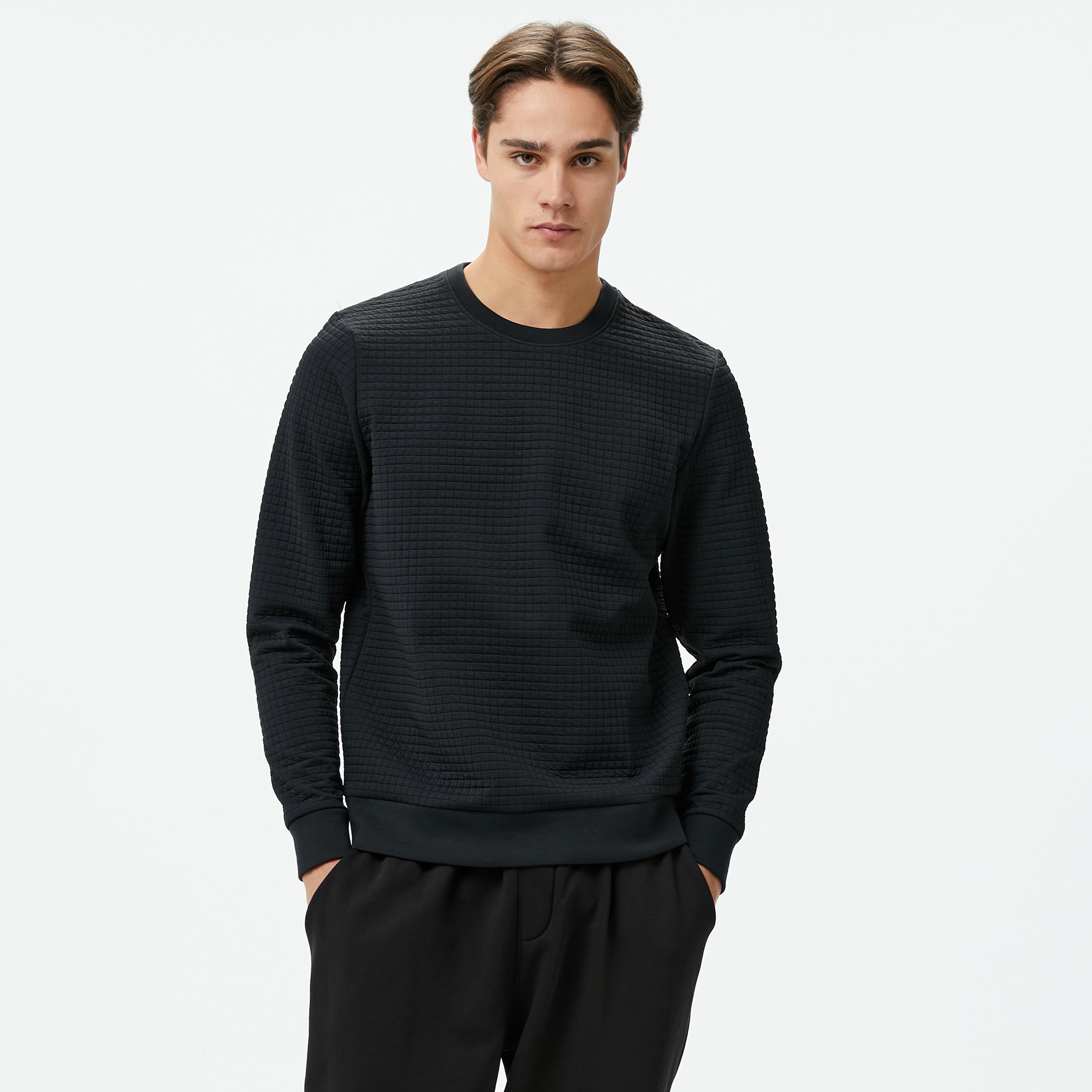 Under Armour Unstoppable Flc Grid Crew Erkek Siyah Sweatshirt
