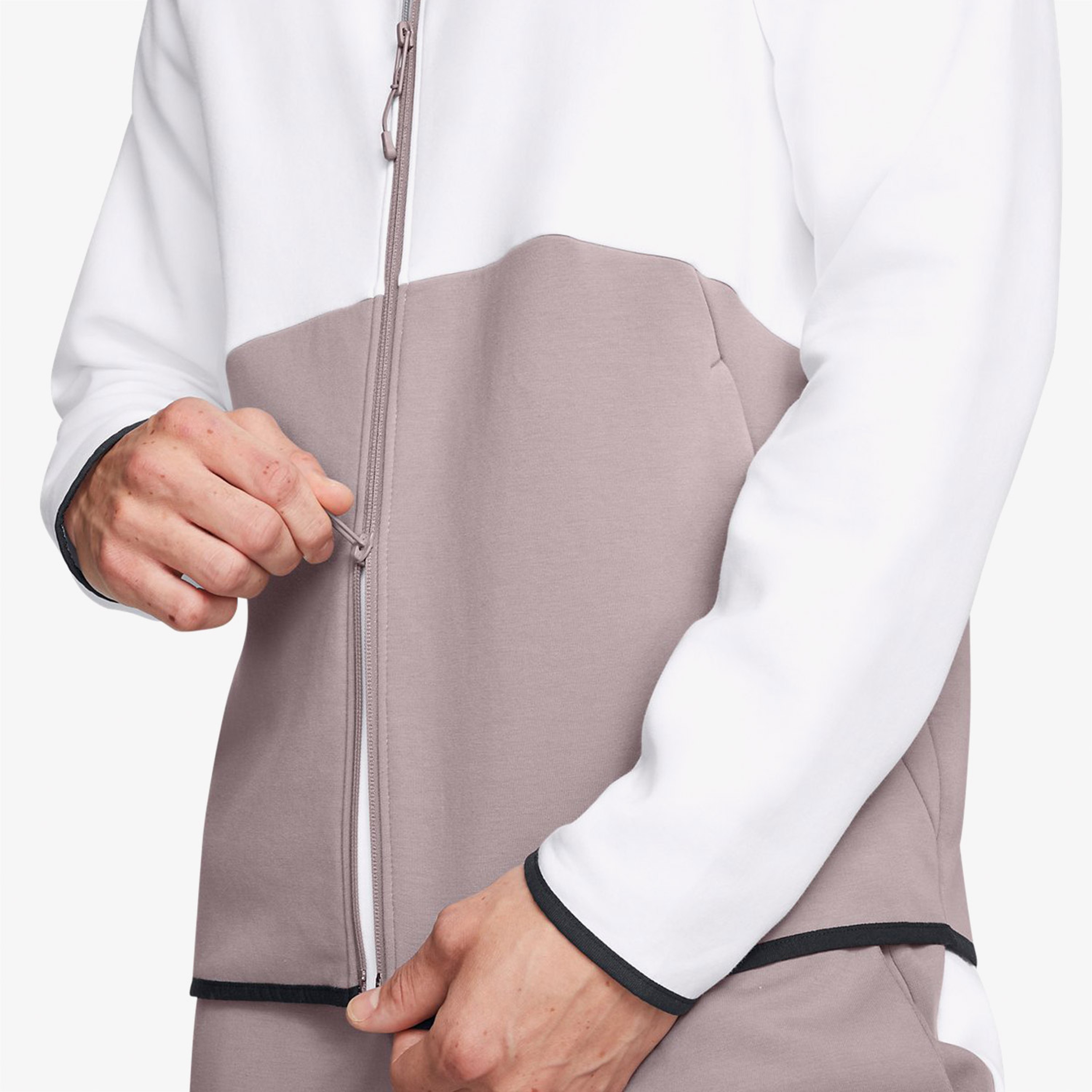 Under Armour Unstoppable Flc Fz Hd Eu Erkek Gri Sweatshirt