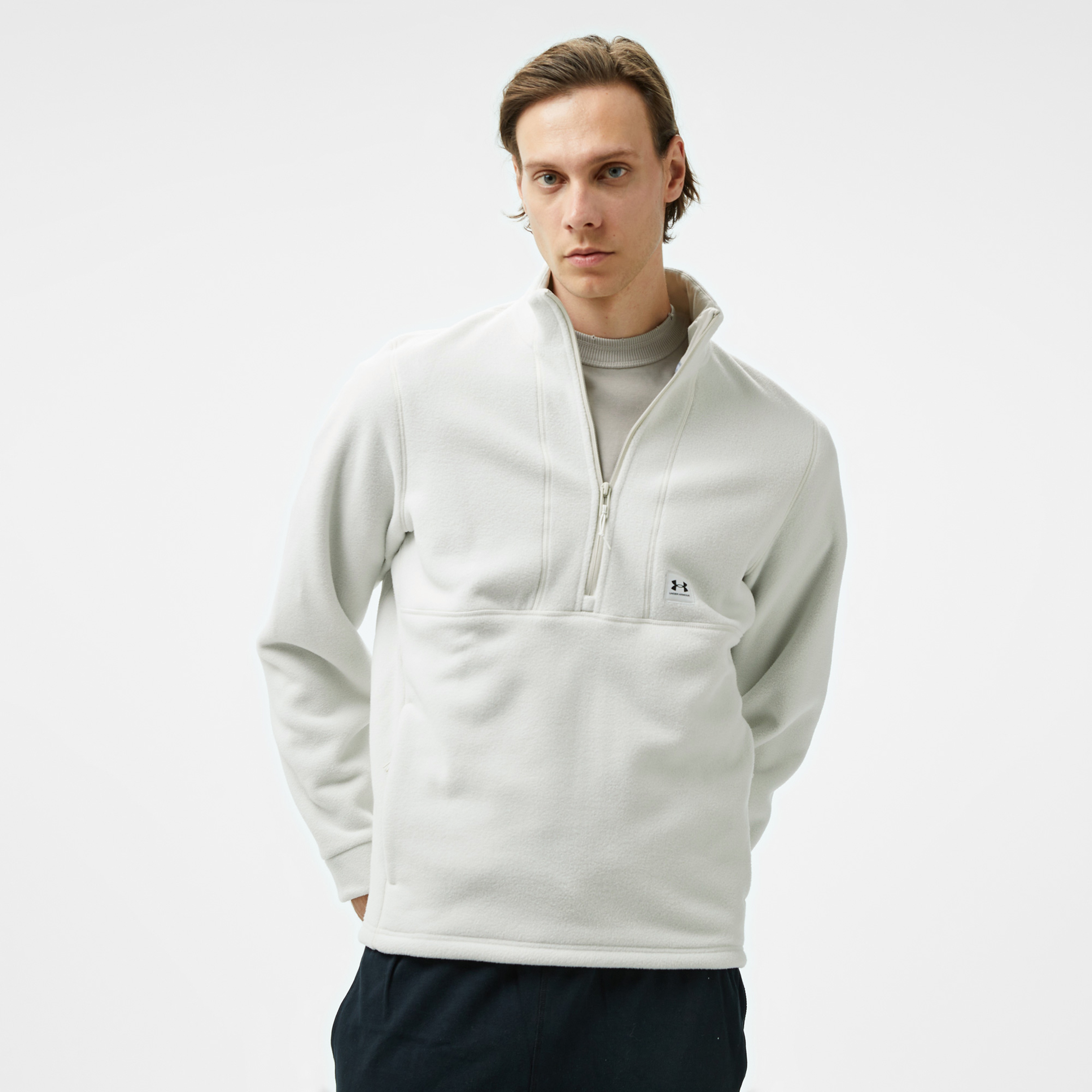 Under Armour Expanse Fleece Hz Erkek Beyaz Sweatshirt