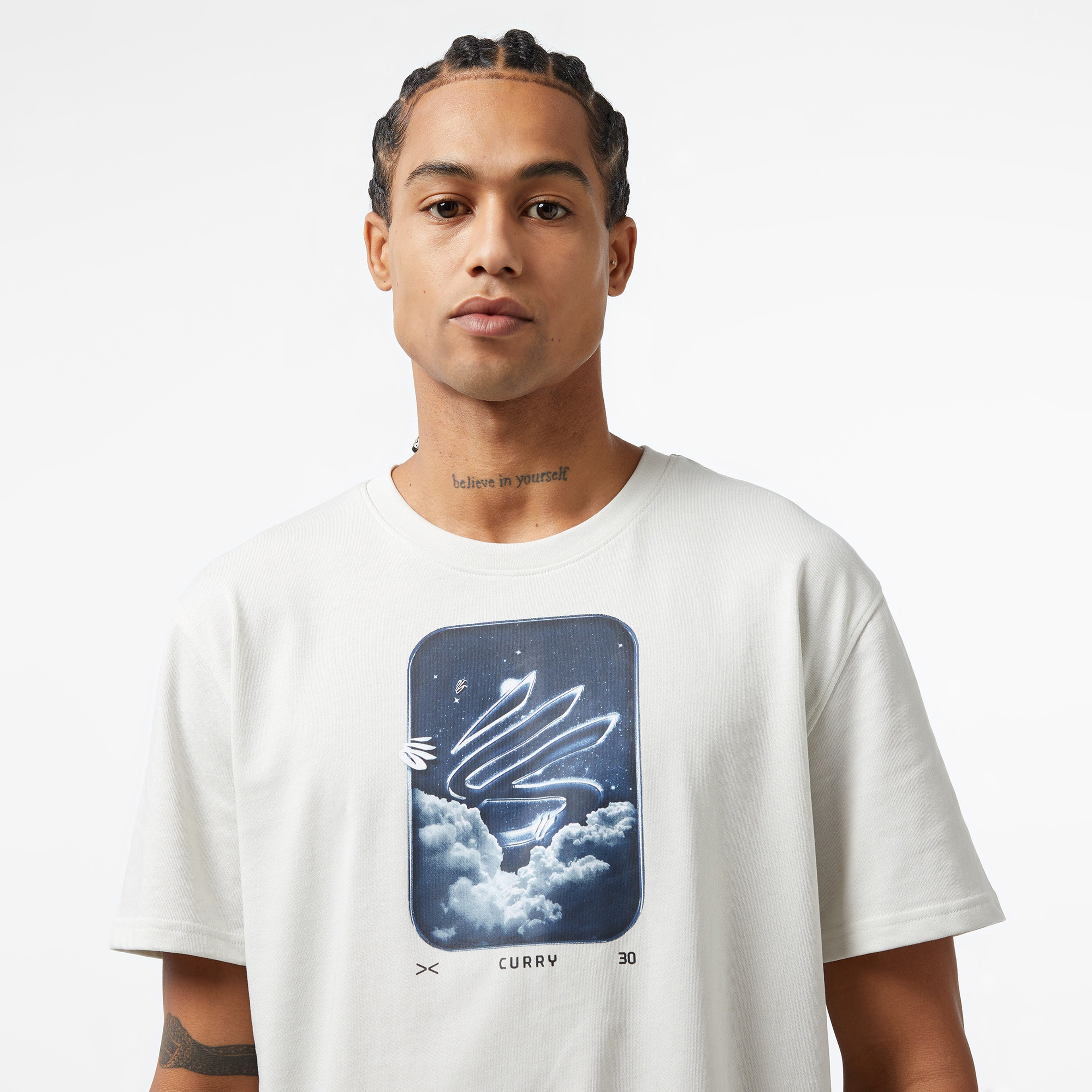 Under Armour Curry Hvyweight Trend  Erkek Beyaz T-Shirt