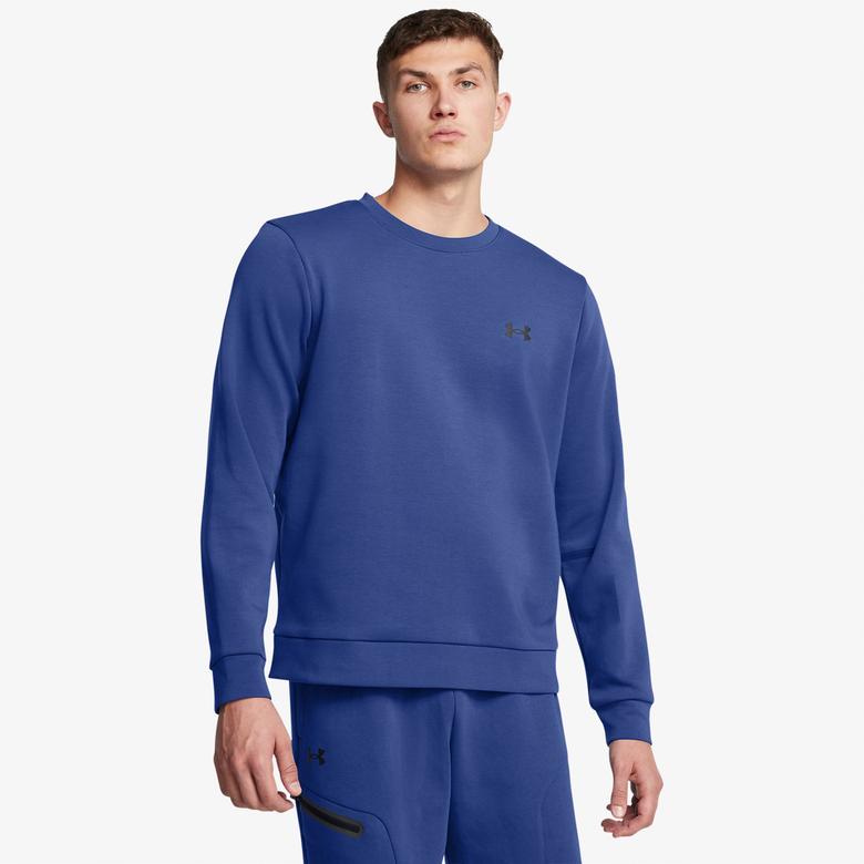 Under Armour Unstoppable Flc Crew Eu Erkek Mavi Sweatshirt