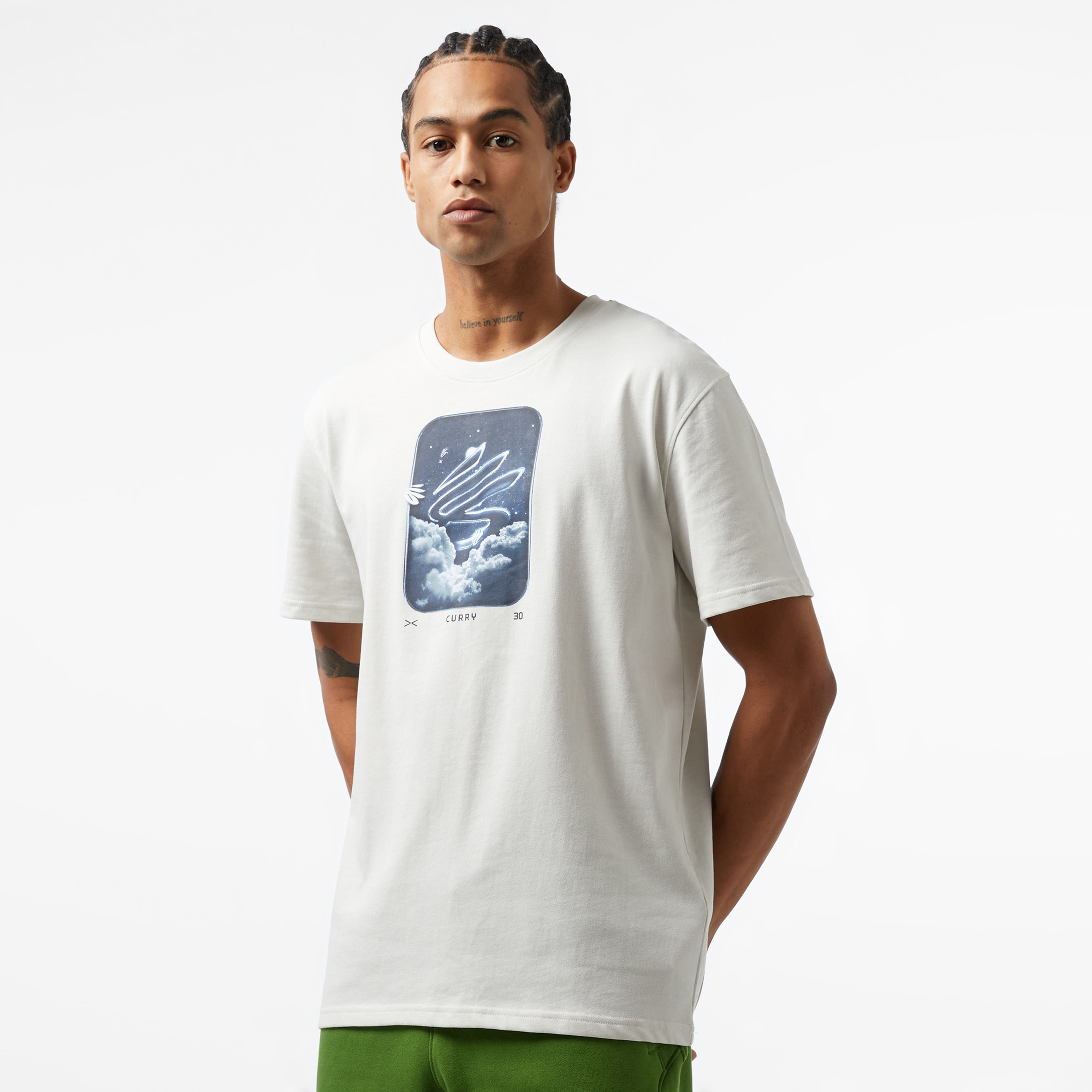 Under Armour Curry Hvyweight Trend  Erkek Beyaz T-Shirt