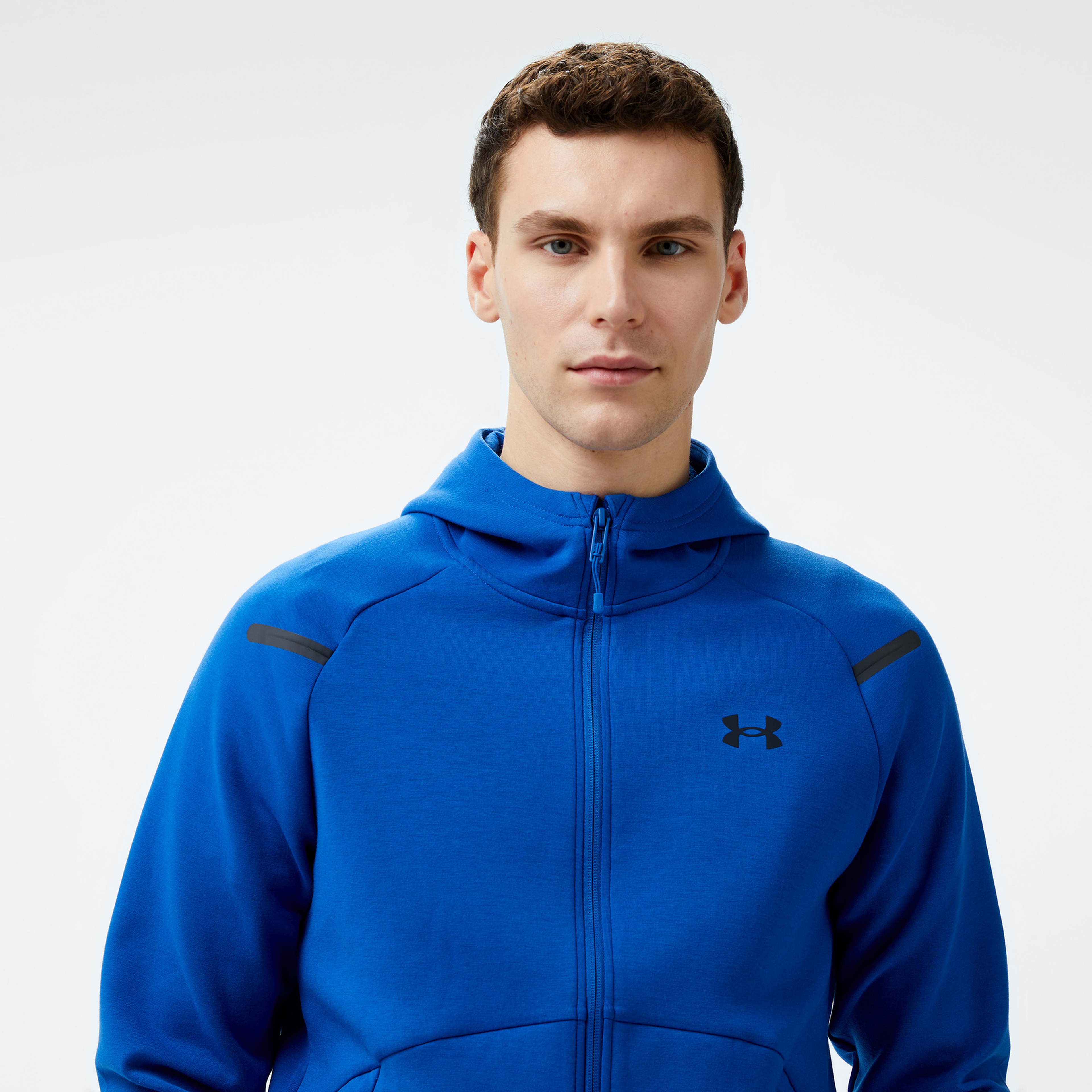 Under Armour Unstoppable Fleece Erkek Tam Fermuarlı Mavi Sweatshirt