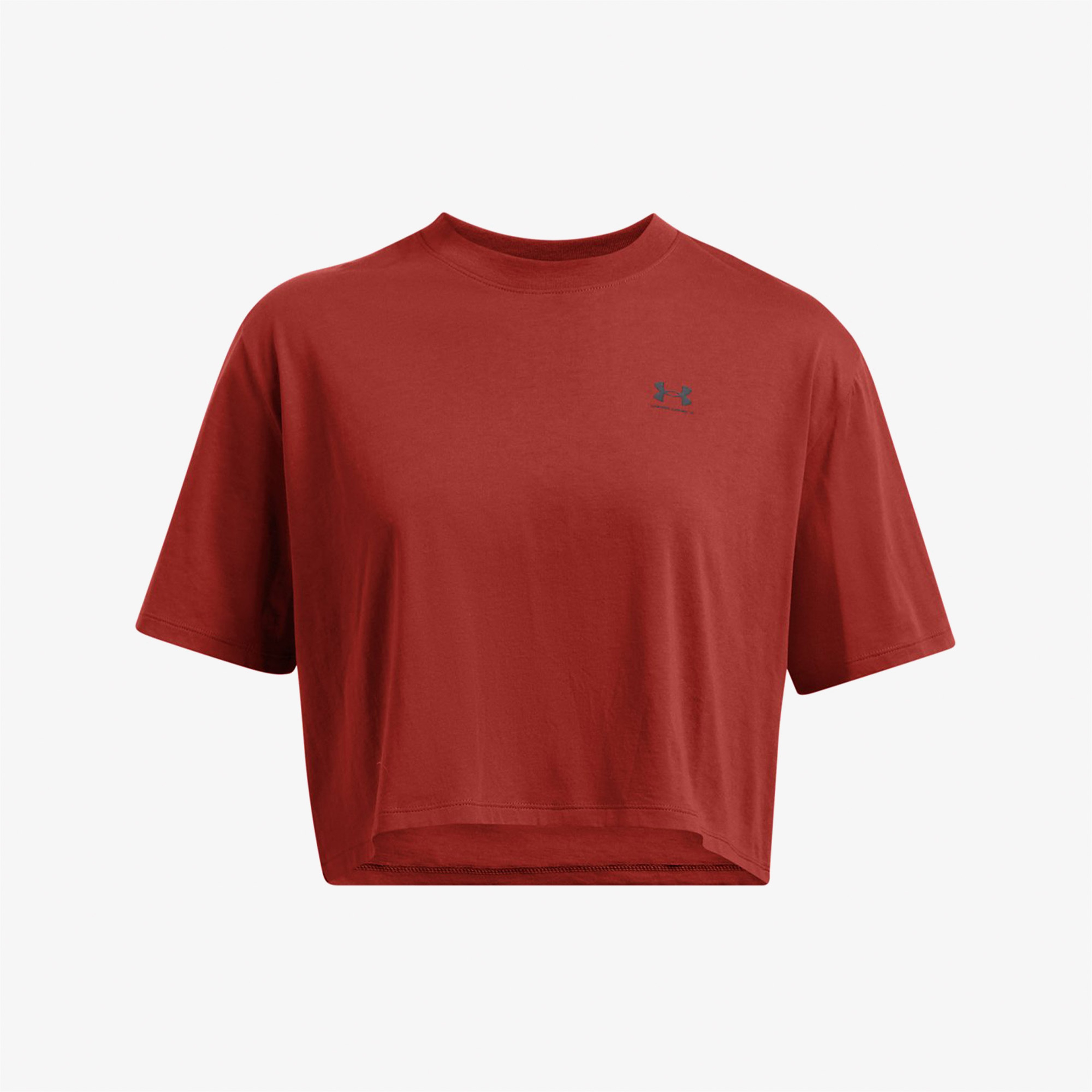 Under Armour Boxy Crop Logo Ss Kadın Turuncu T-Shirt
