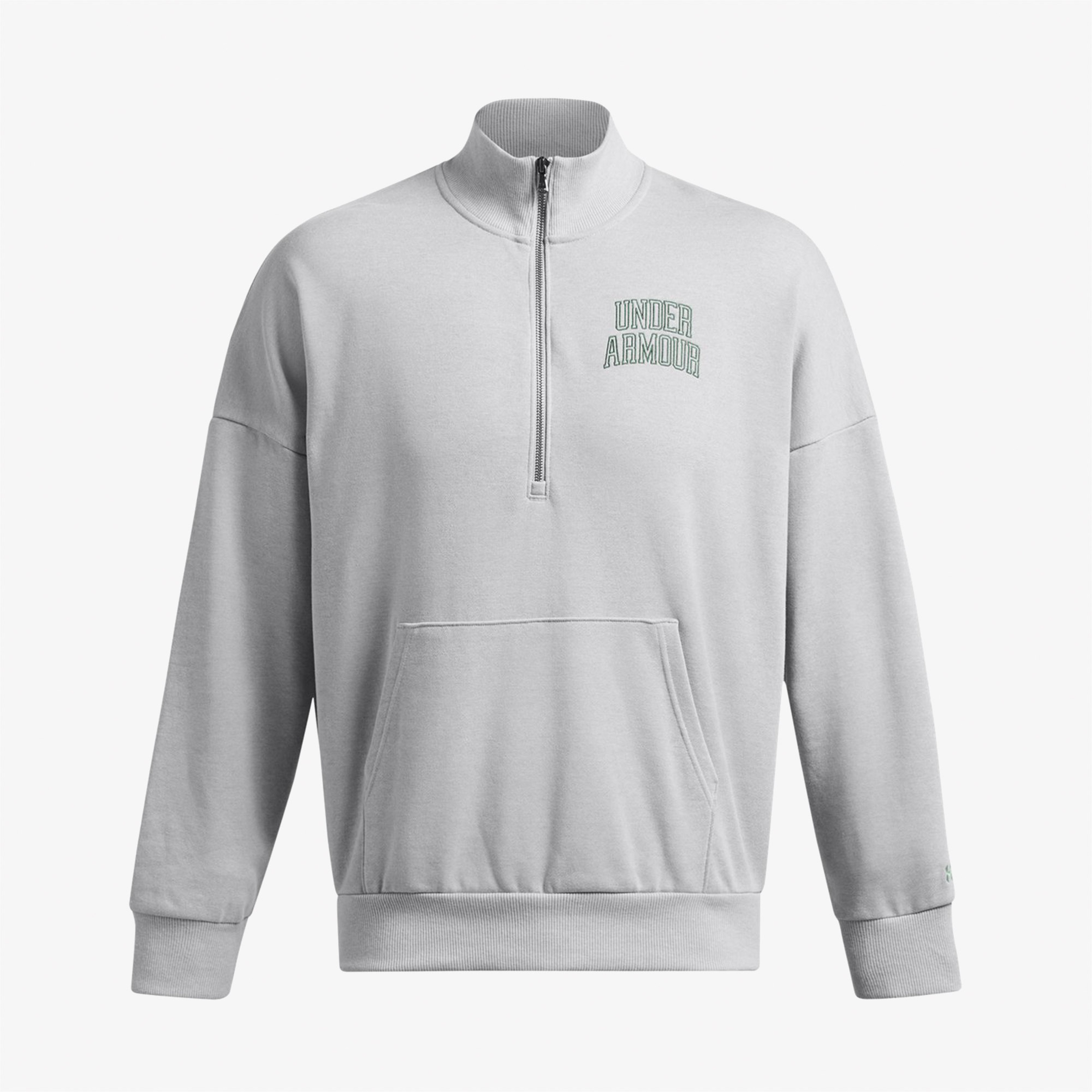 Under Armour icon Hwt Terry Os 1/2 Zip Erkek Gri Sweatshirt