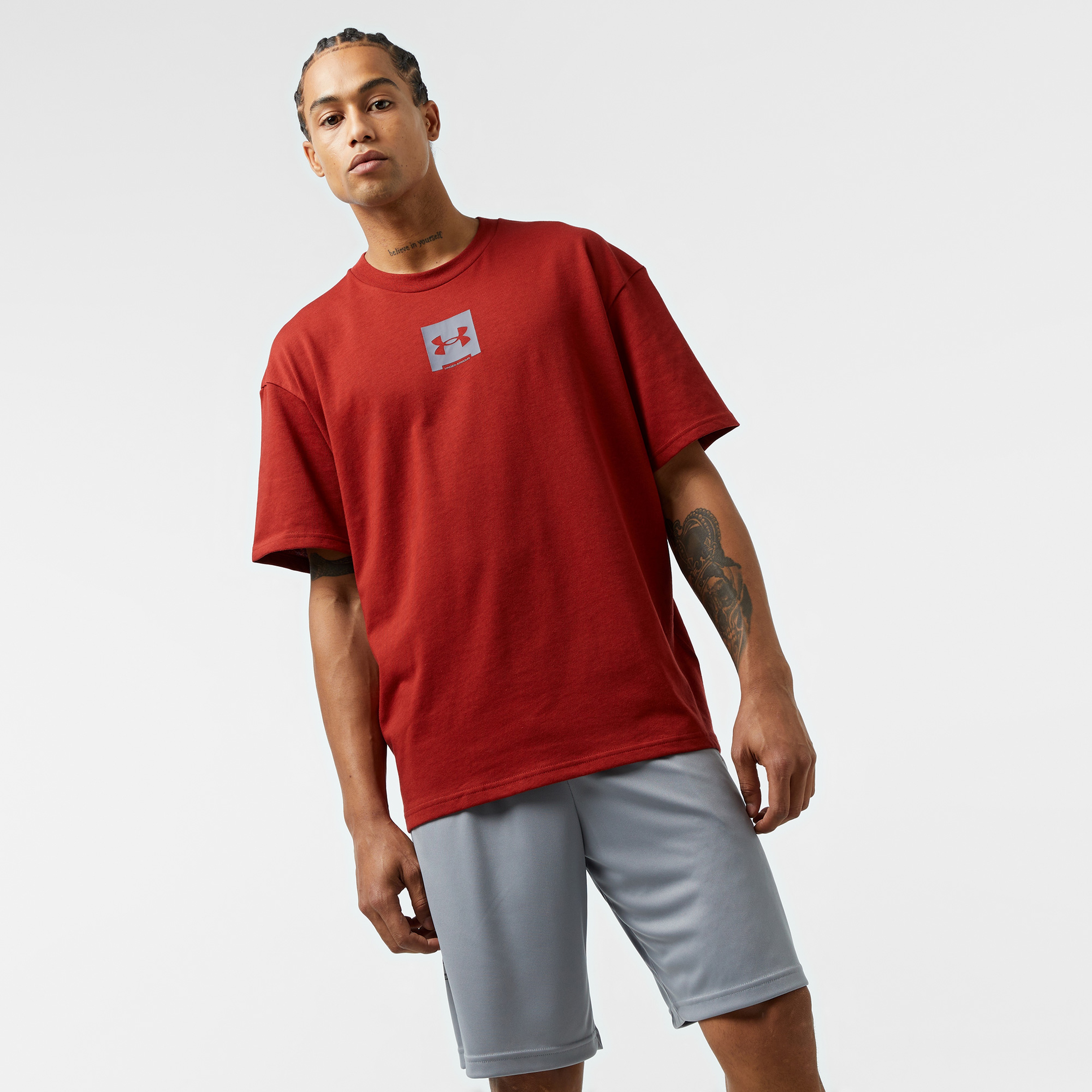 Under Armour Hw Os Sm Box Ss Erkek Turuncu T-Shirt