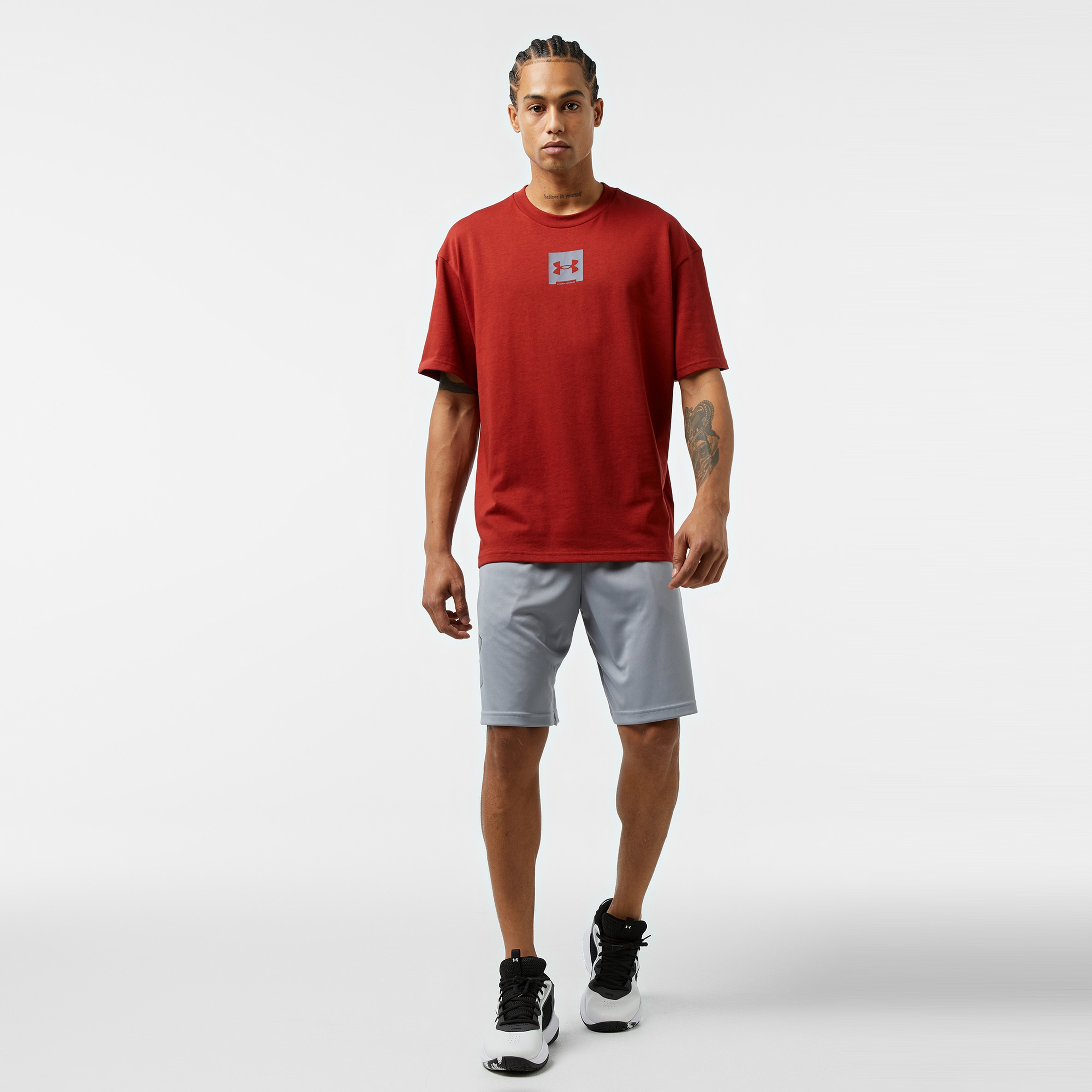 Under Armour Hw Os Sm Box Ss Erkek Turuncu T-Shirt