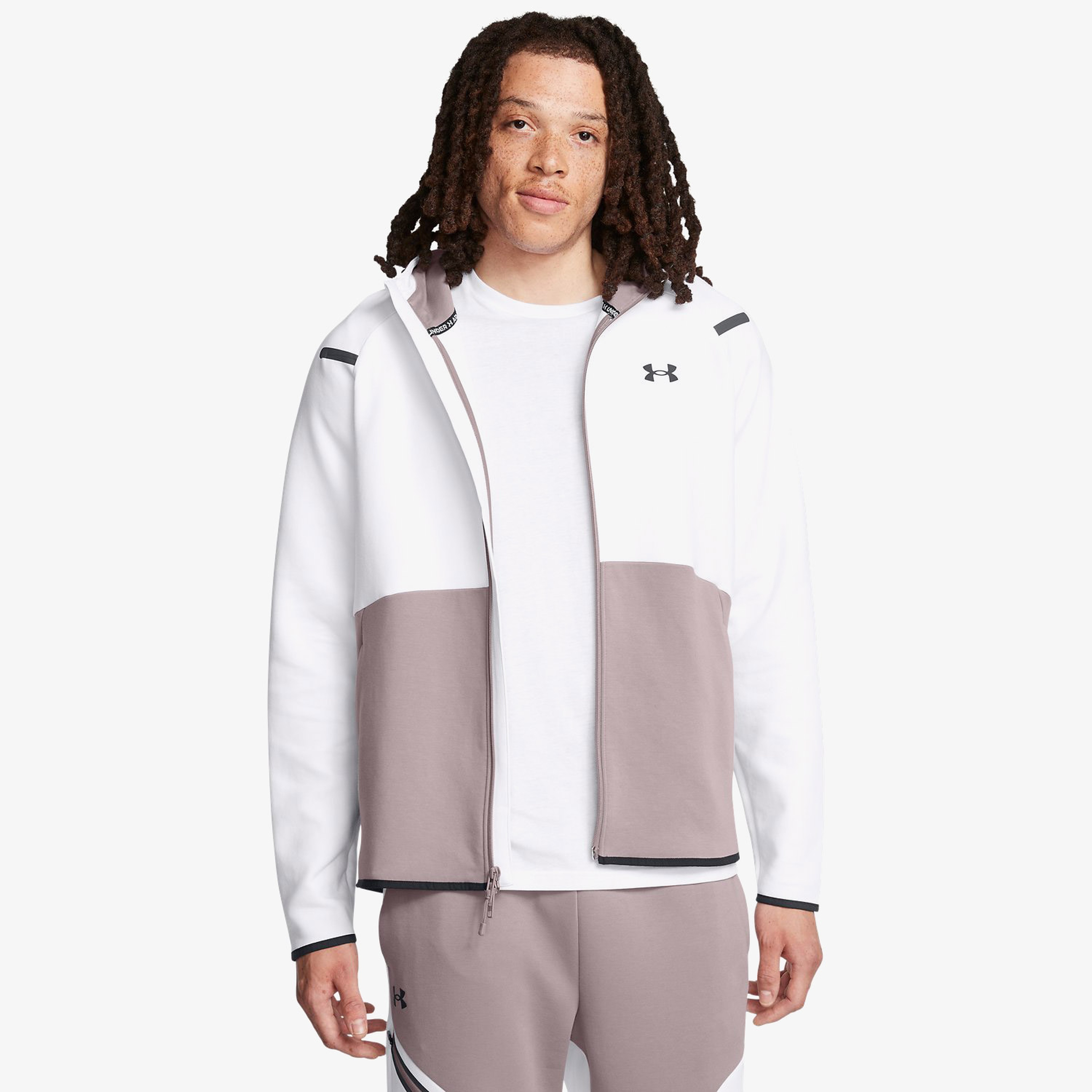 Under Armour Unstoppable Flc Fz Hd Eu Erkek Gri Sweatshirt