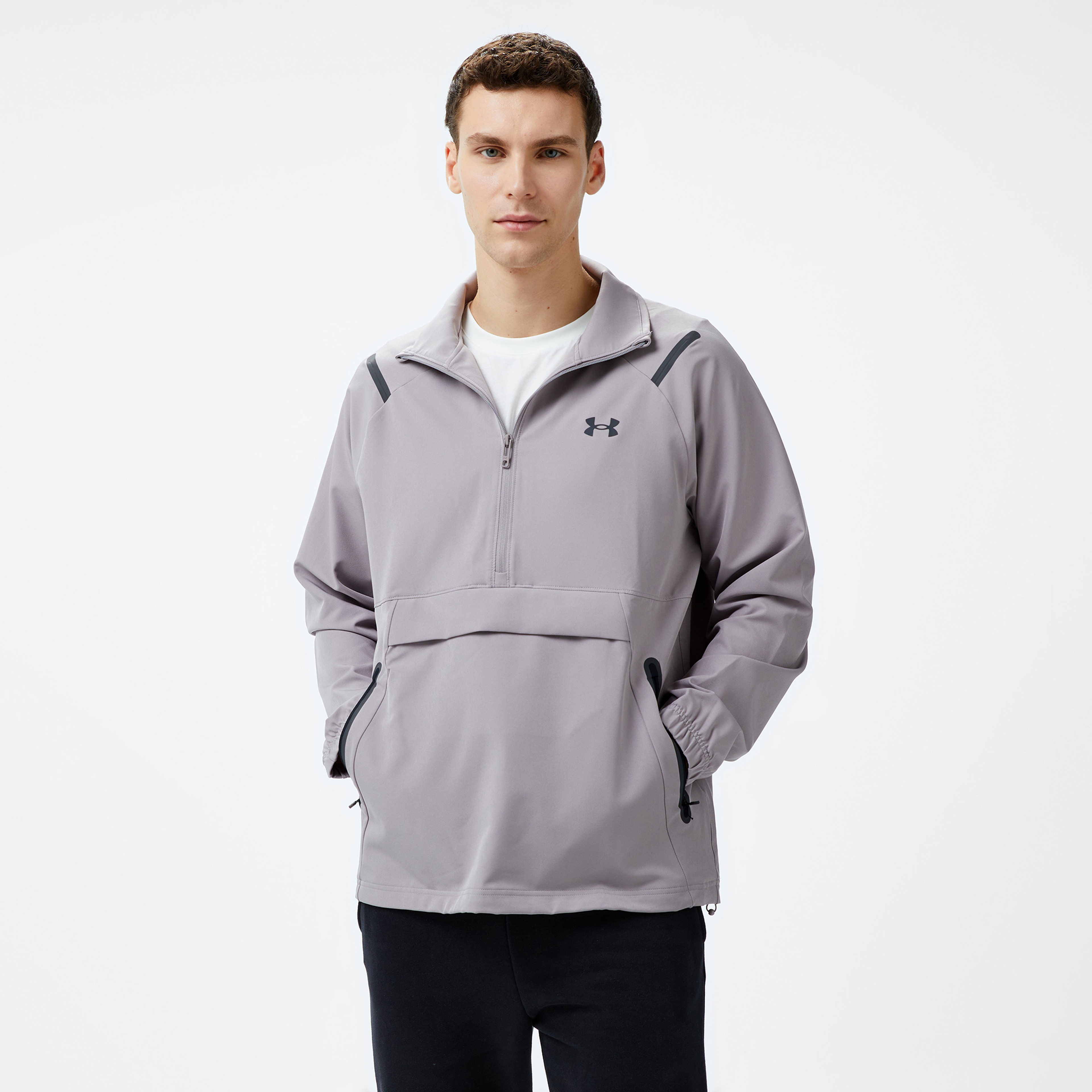 Under Armour Unstoppable Anorak LC Erkek Gri Sweatshirt