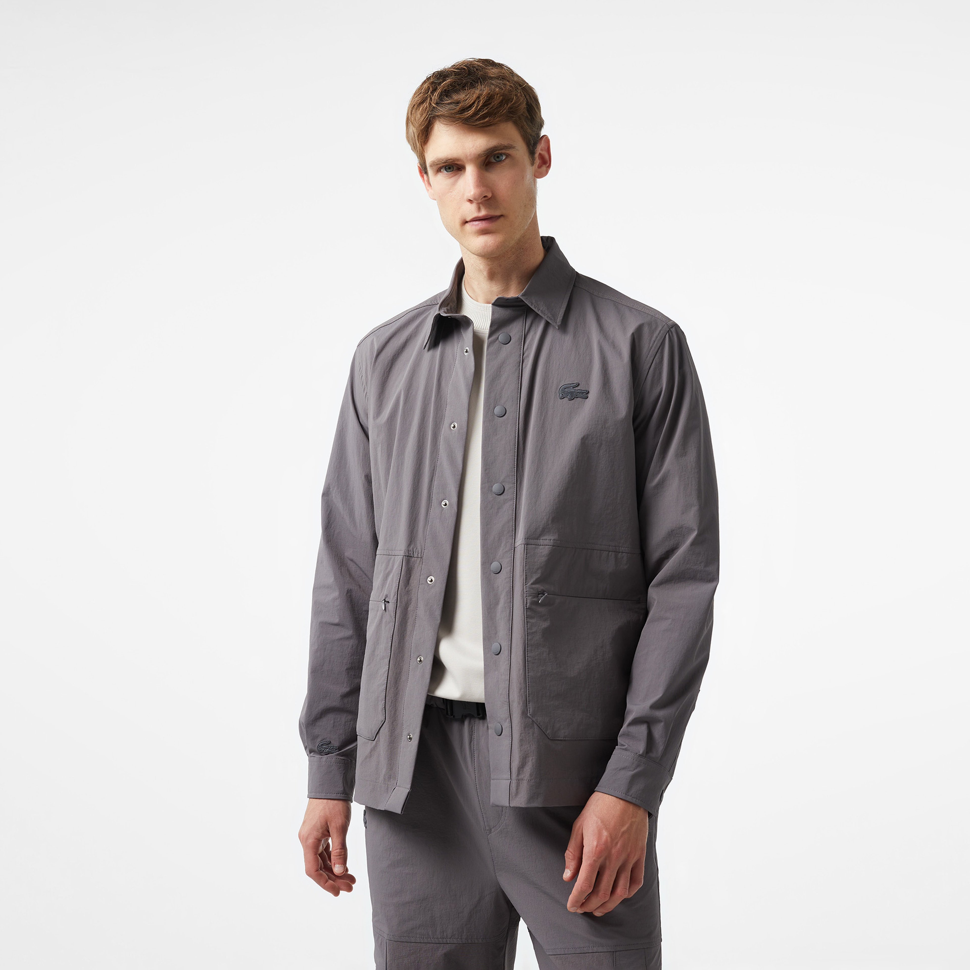 Lacoste x House of SuperStep Erkek Siyah Gömlek