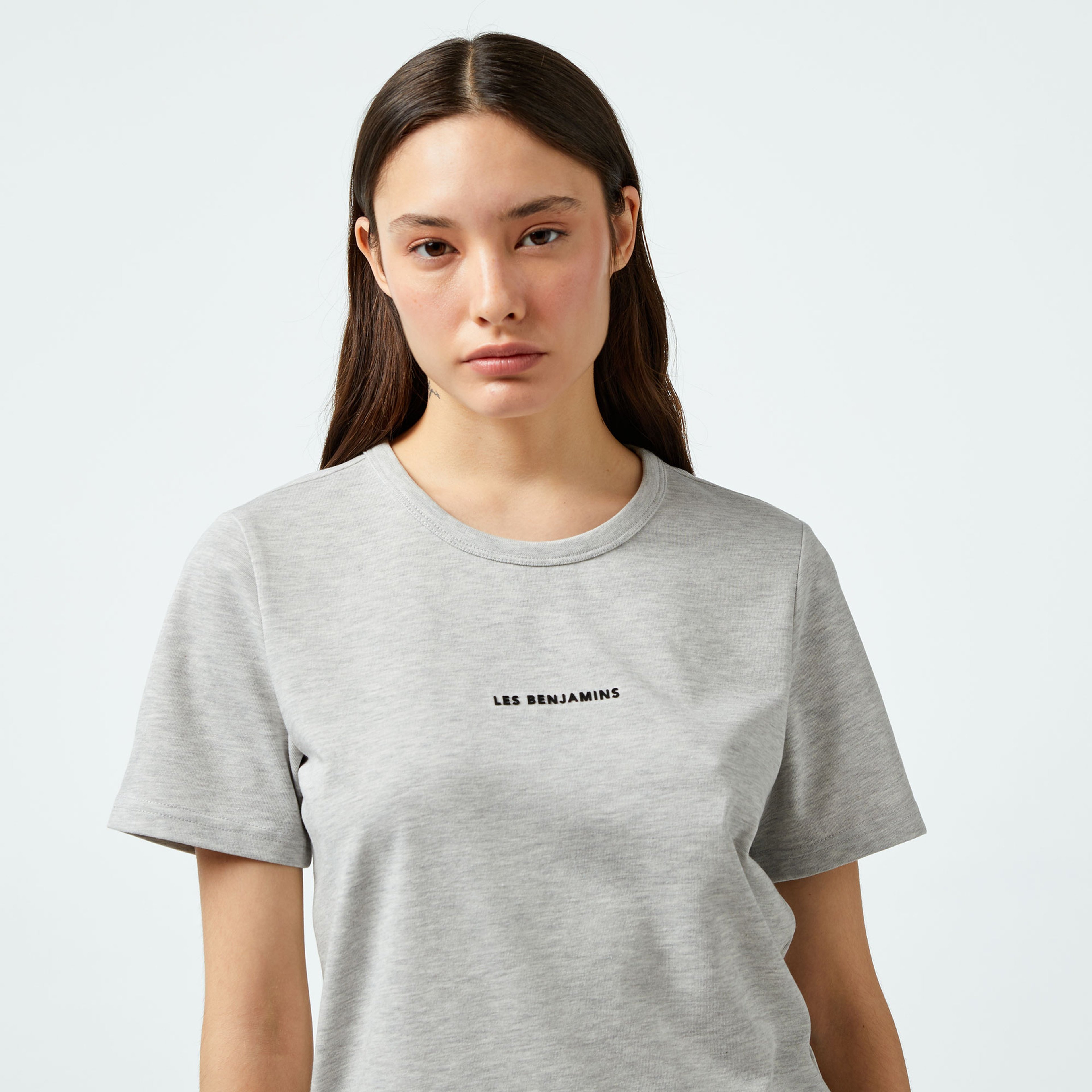Les Benjamins Regular 403 Kadın Gri T-Shirt