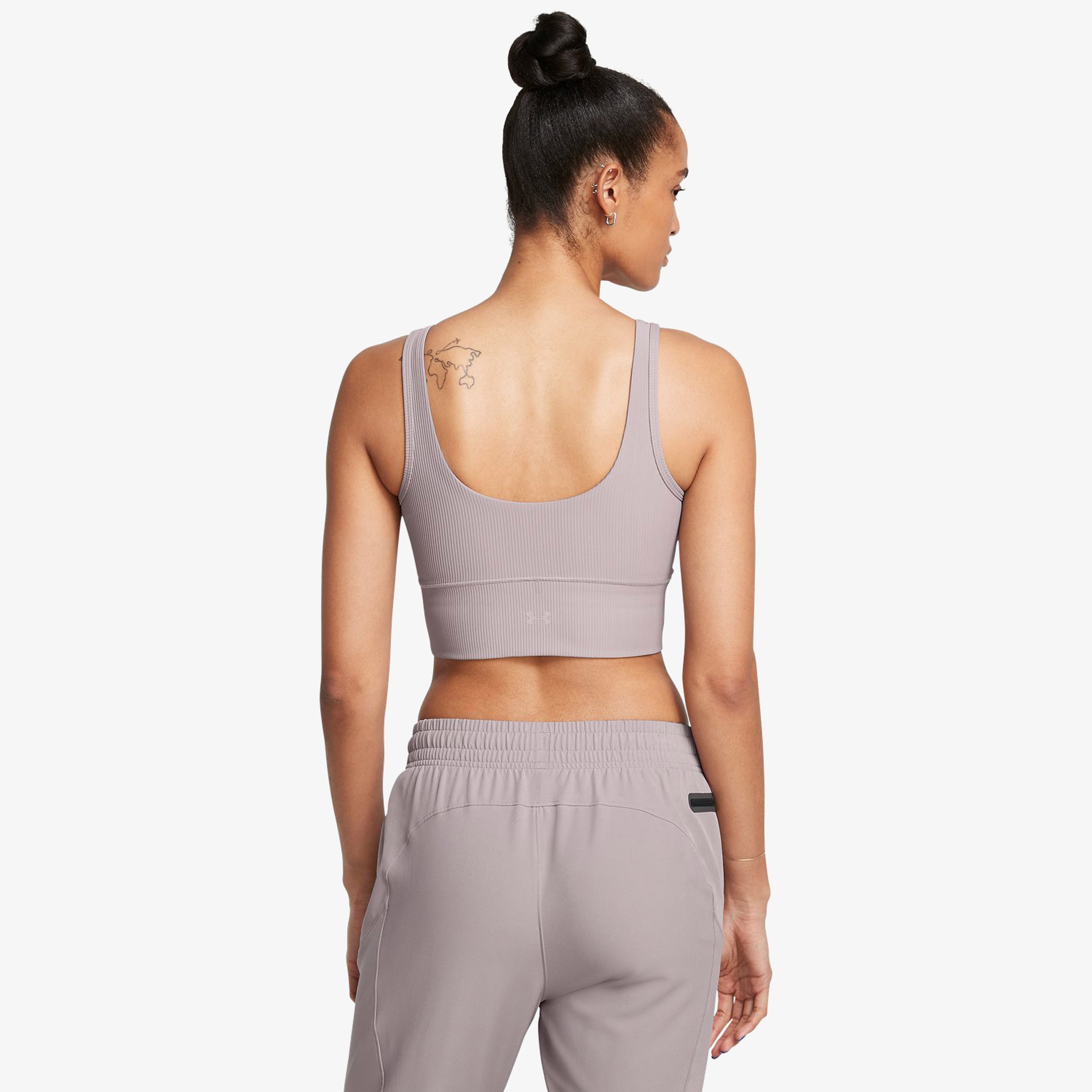 Under Armour Meridian Rib Crop Tank Kadın Gri Atlet