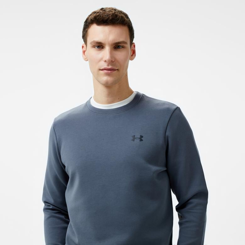 Under Armour Unstoppable Fleece Bisiklet Yaka EU Erkek Gri Sweatshirt