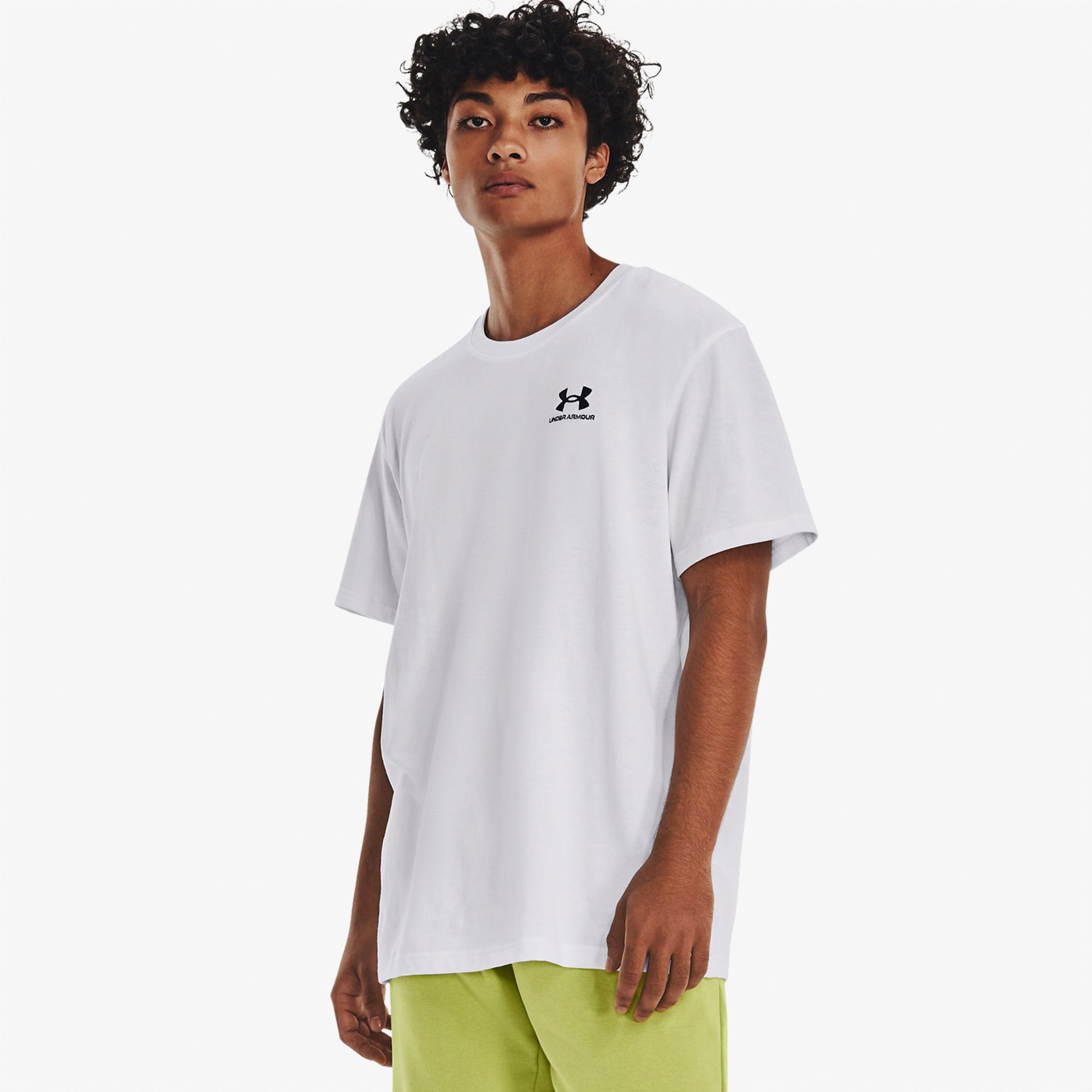 Under Armour Logo Emb Heavyweight Ss Erkek Beyaz T-Shirt