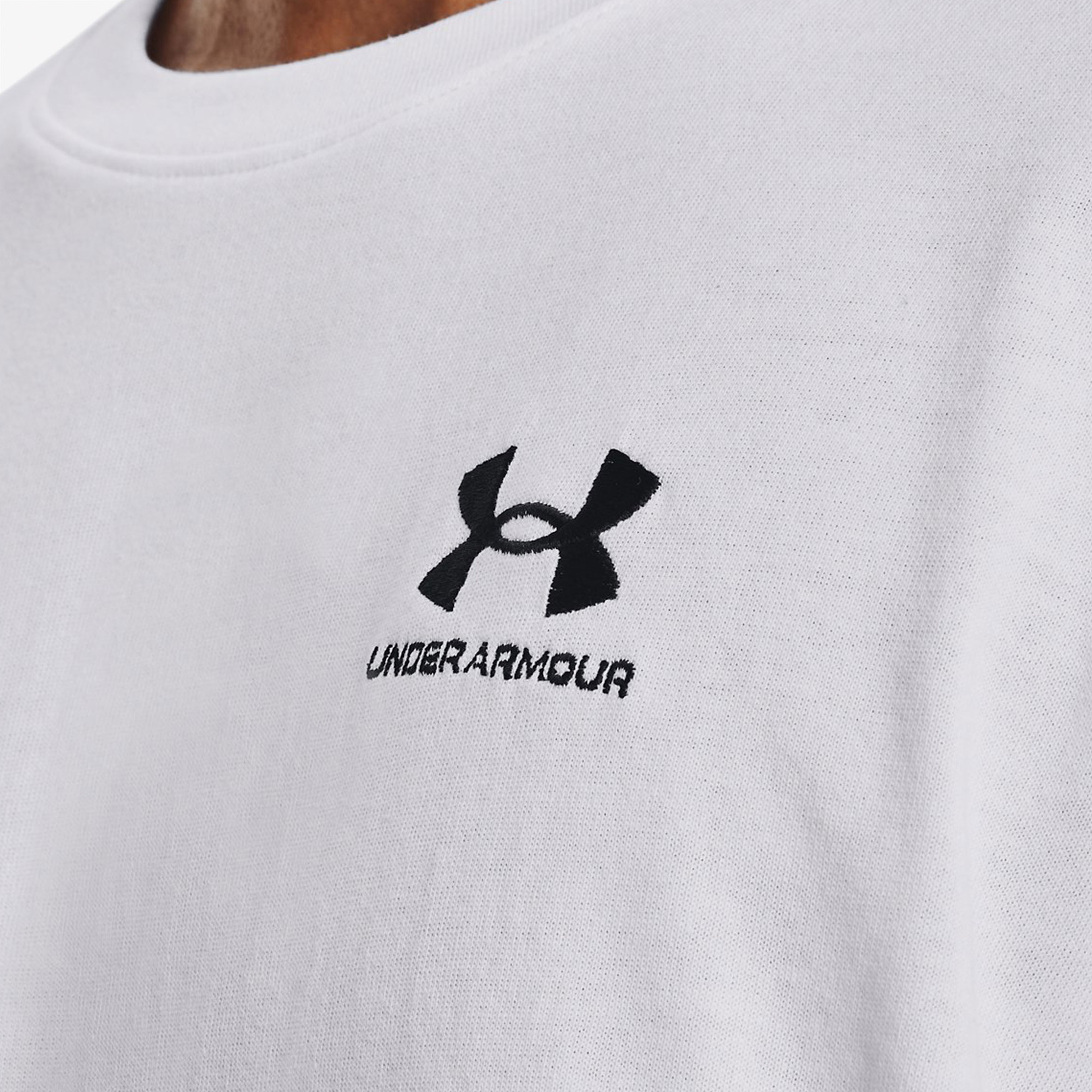 Under Armour Logo Emb Heavyweight Ss Erkek Beyaz T-Shirt