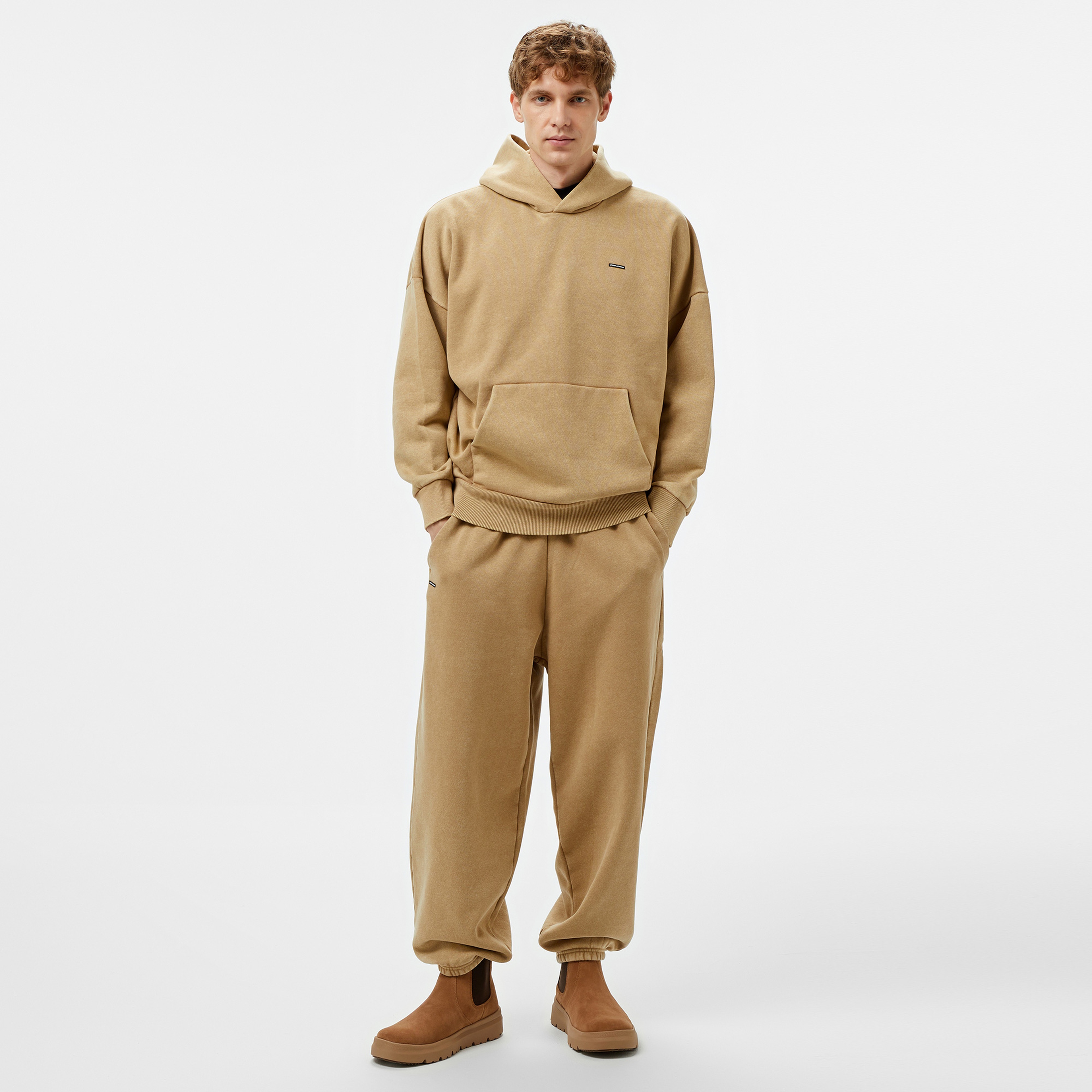 Under Armour icon Hwt Flc Wash Os  Erkek Kahverengi Hoodie