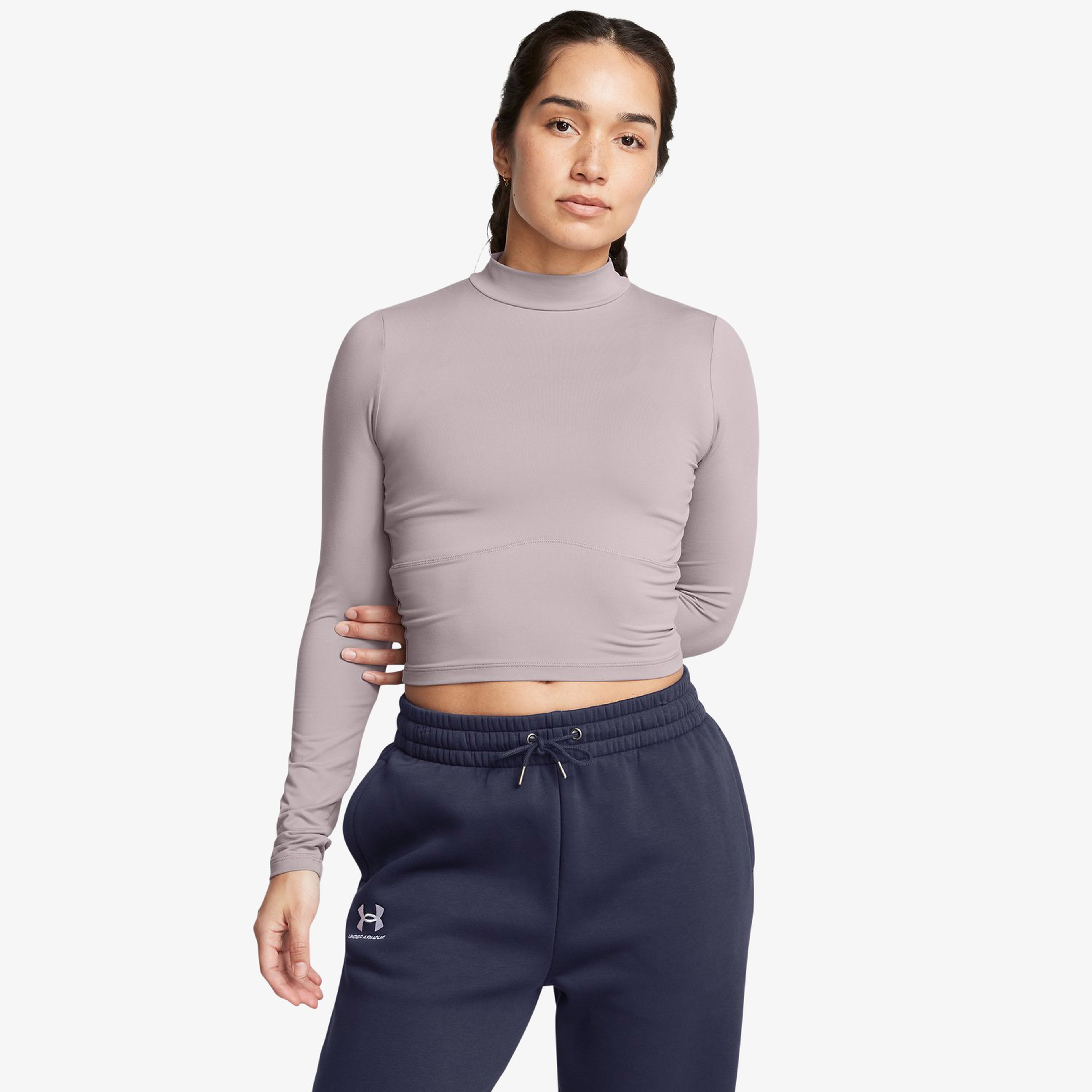 Under Armour Meridian Ls Mock Kadın Gri Sweatshirt