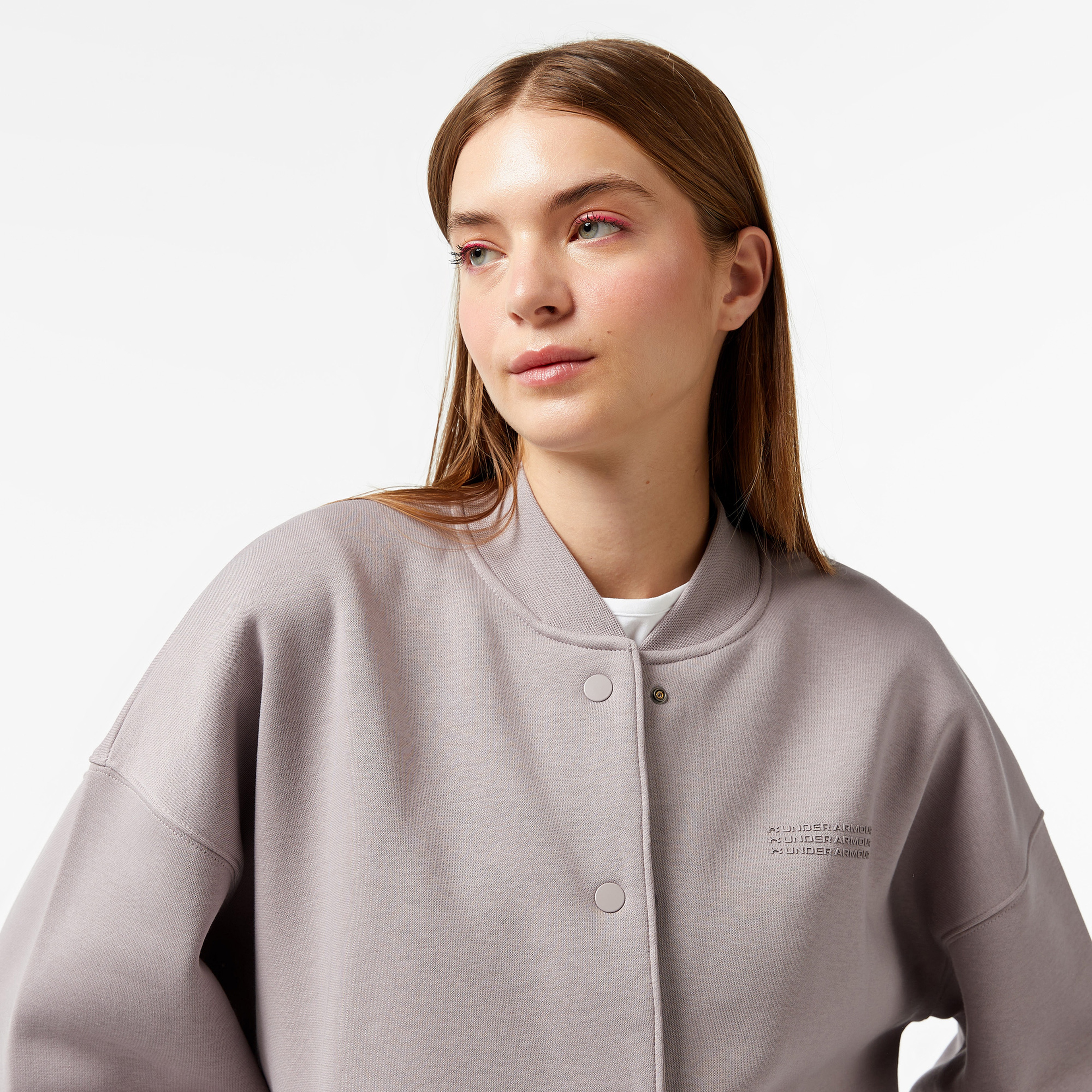 Under Armour icon Flc Varsity  Kadın Gri Ceket